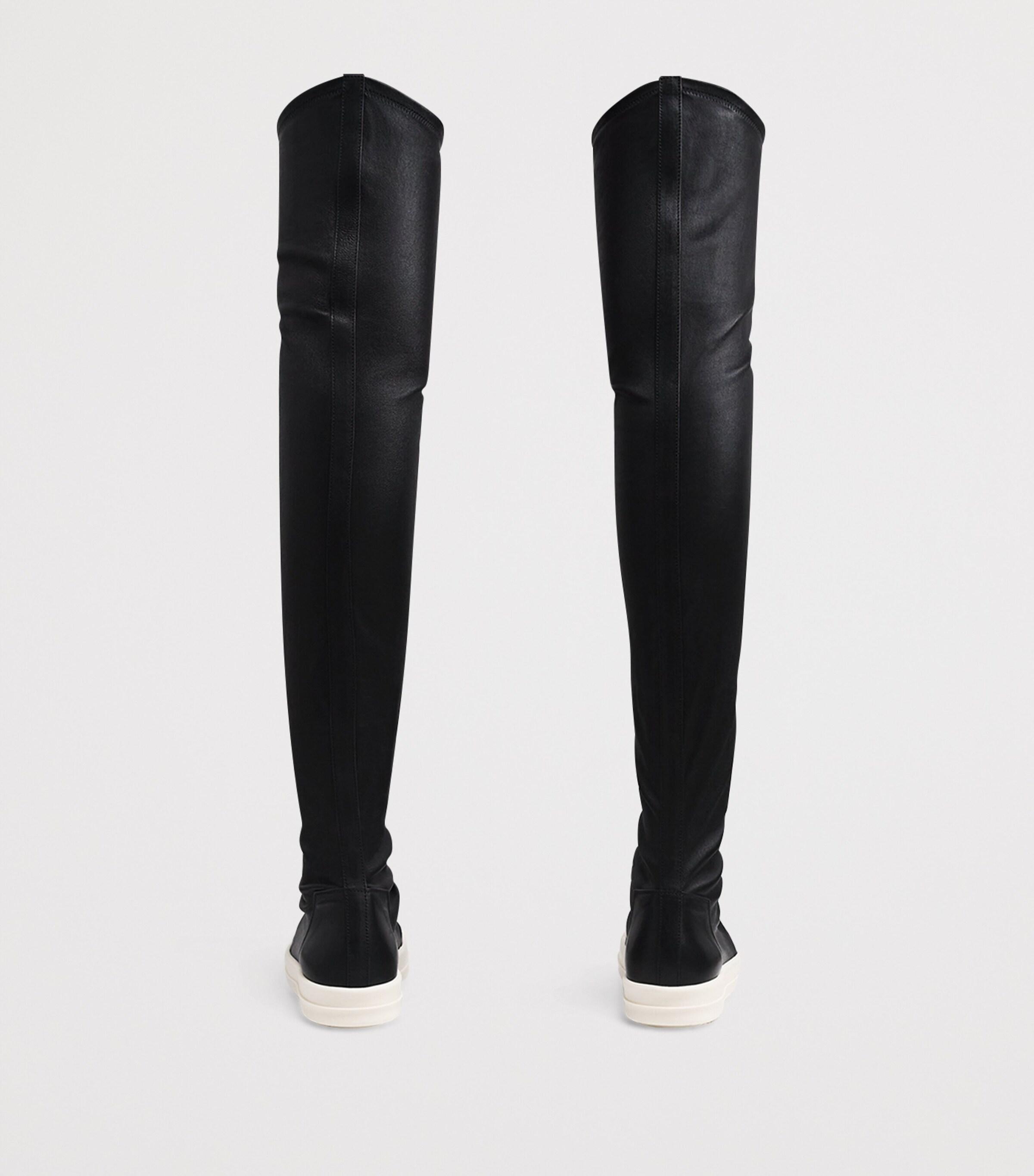 Rick Owens Over The Knee Sneaker Boots Rick Owens Leather