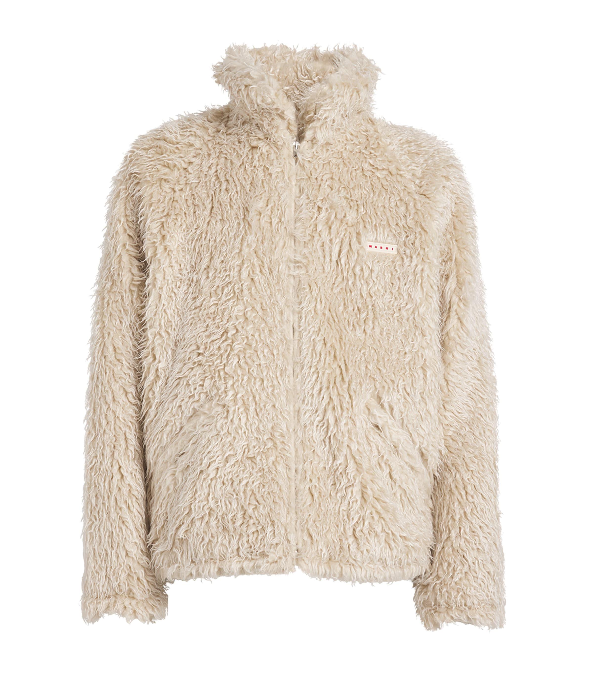 Marni Faux Fur Zip-Up Jacket in Natural for Men | Lyst Marni Faux Fur Zip-Up Jacket in Natural for Men | Lyst