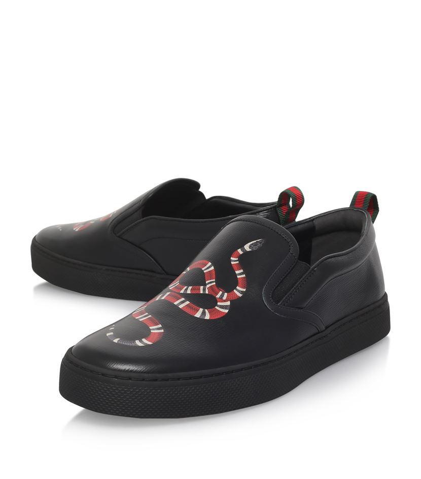 Gucci Rubber Dublin Snake Skate Shoes in Black for Men Lyst
