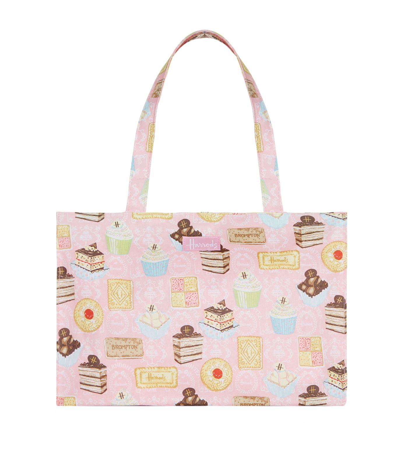 Harrods Cotton Afternoon Tea Shoulder Tote Bag in Pink - Lyst