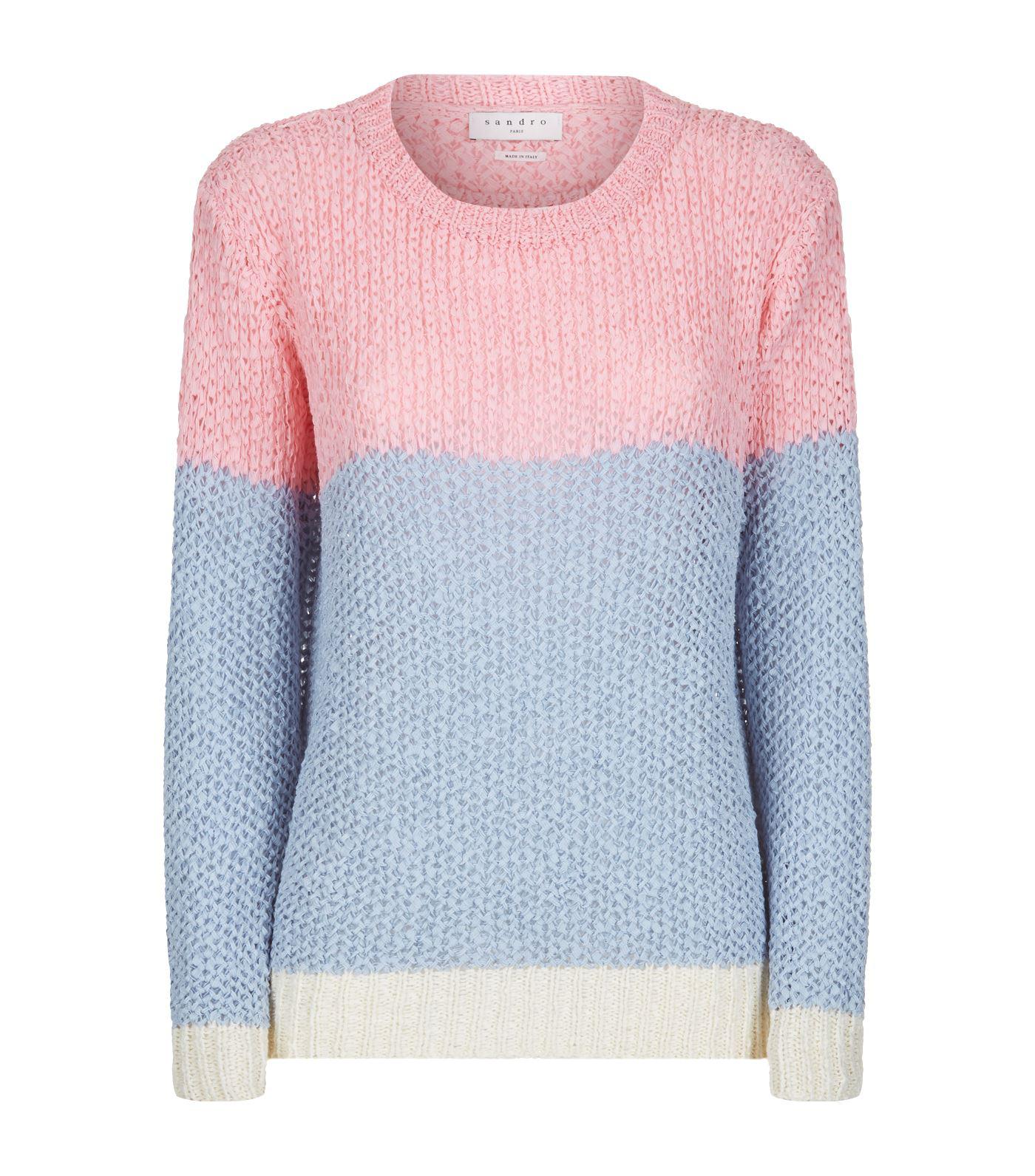 blue and pink jumper