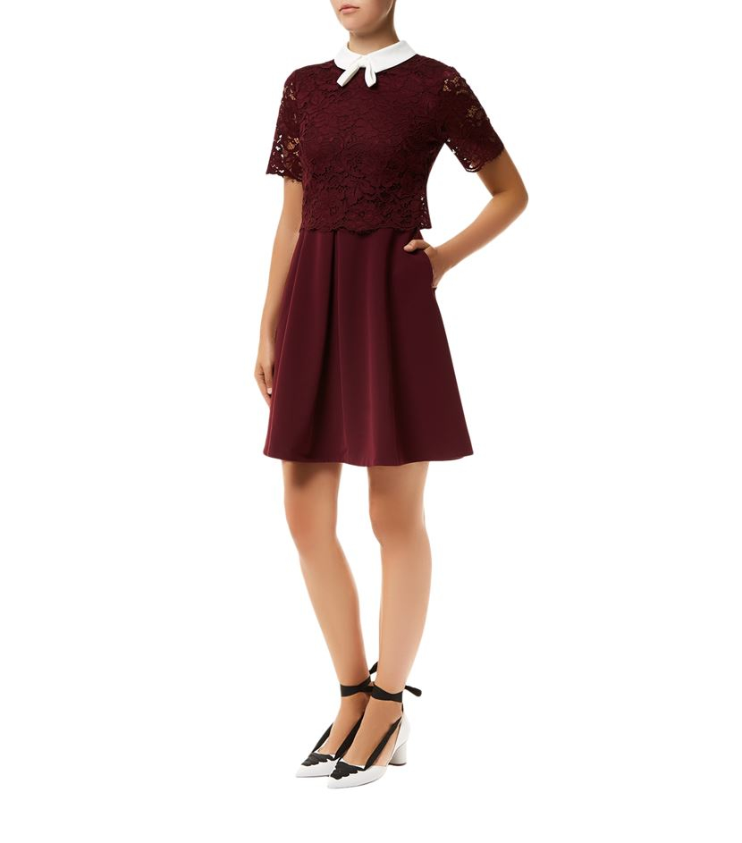 Ted Baker Dixxy Lace Bodice Double Layer Dress in Red | Lyst Canada Ted Baker Dixxy Lace Bodice Double Layer Dress in Red | Lyst Canada