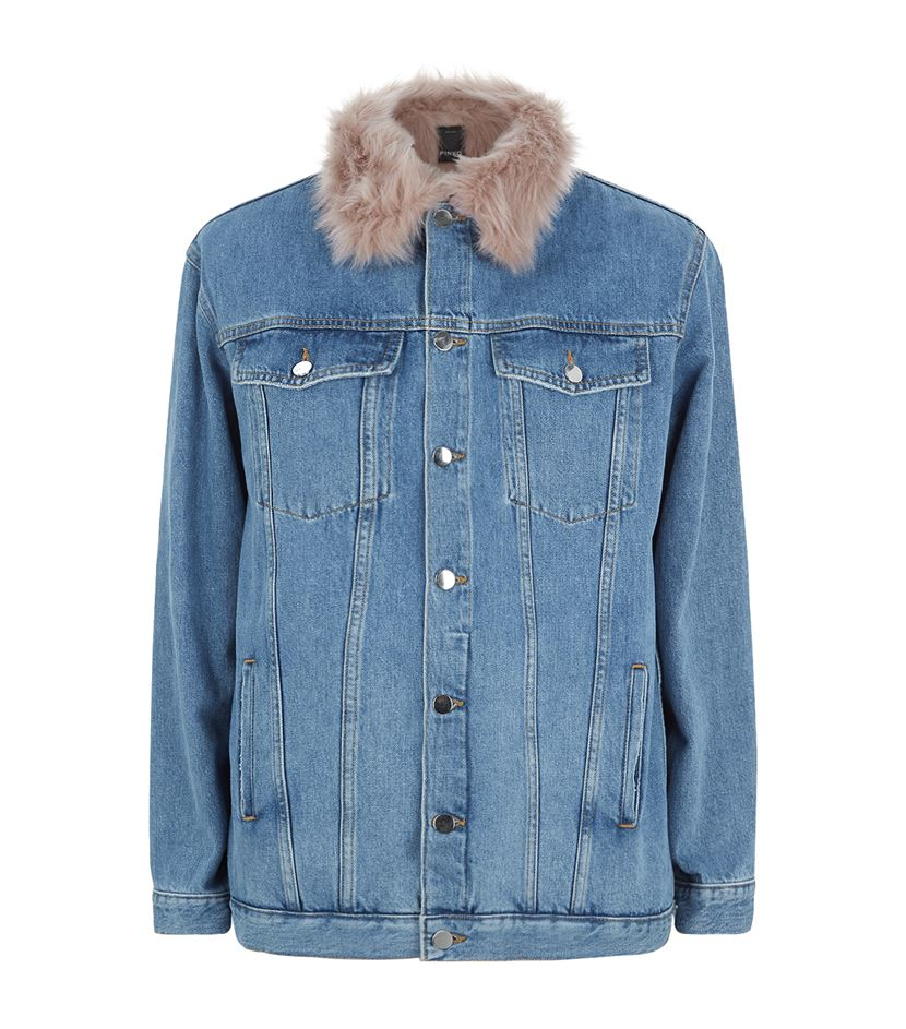 jean jacket with fur lining