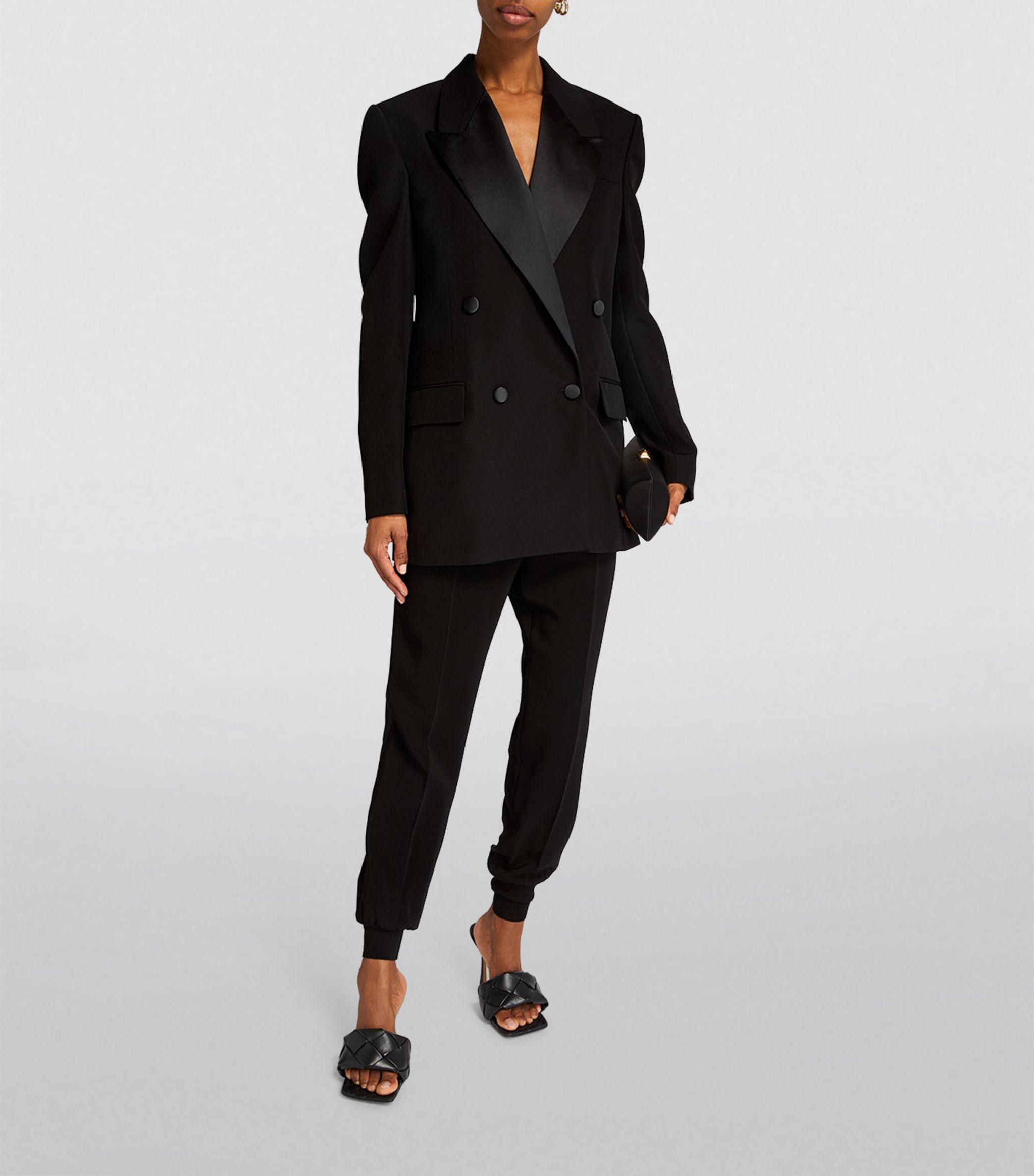 Stella McCartney Wool Tuxedo Jacket in Black | Lyst