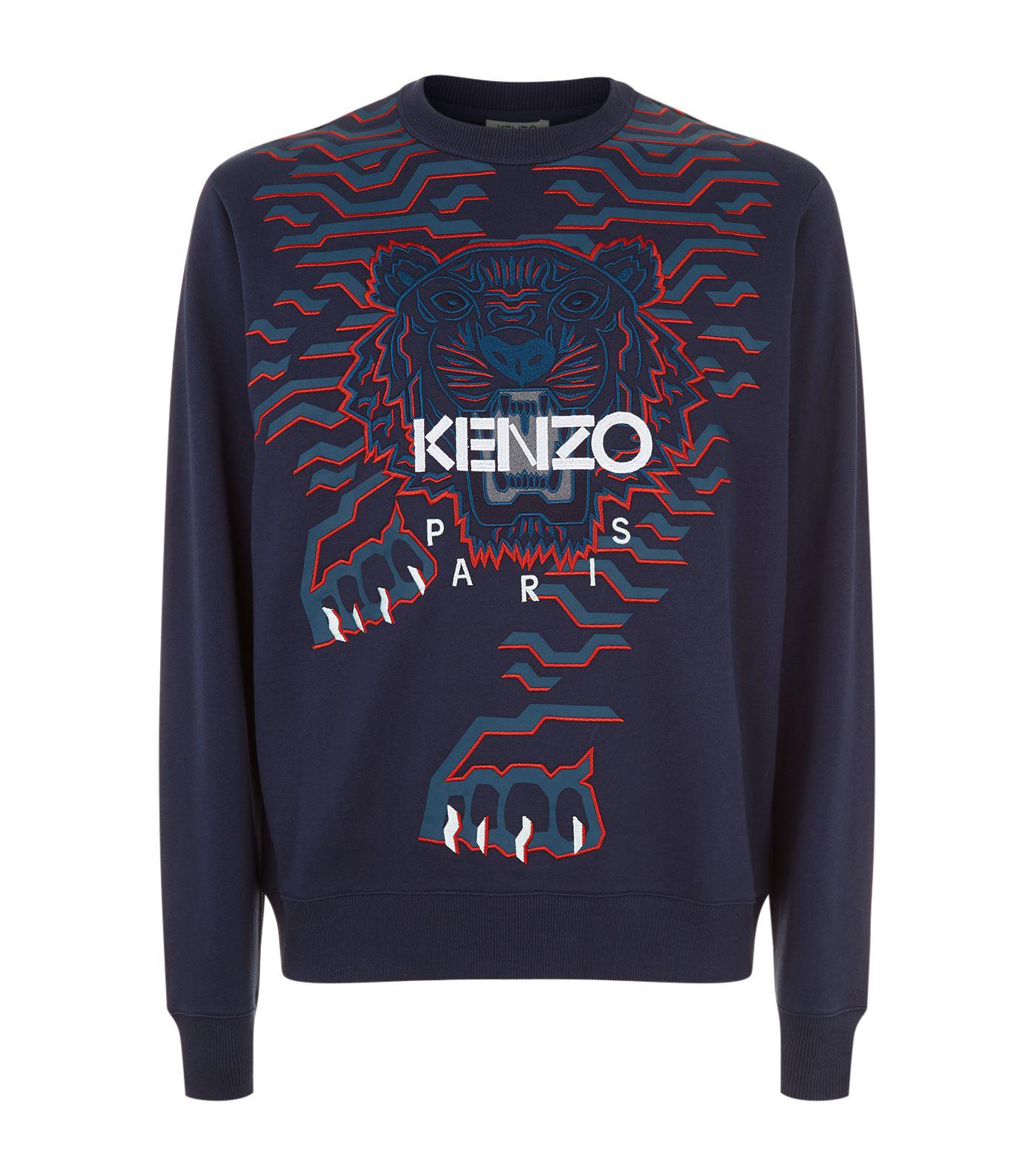 Navy blue kenzo hoodie Clearance
