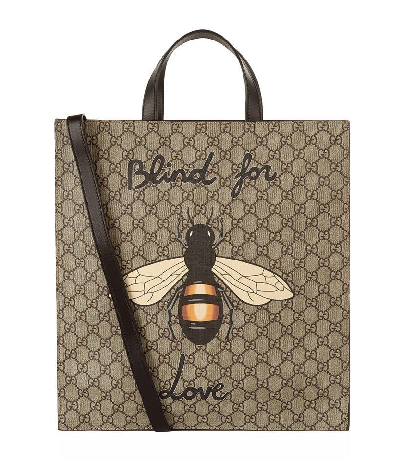 Lyst - Gucci Bee Blind Logo Tote