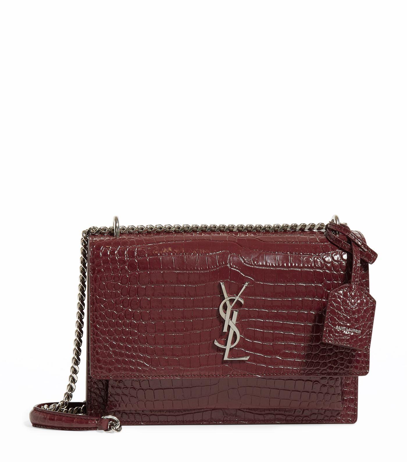 Saint Laurent Medium Leather Sunset Shoulder Bag in Red Lyst