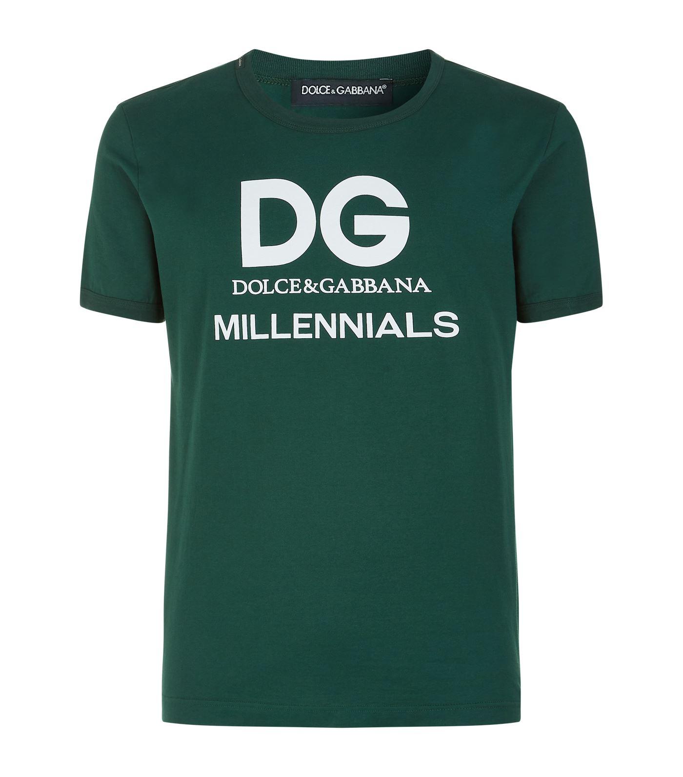 Dolce Gabbana Dg Millennials T shirt in Green for Men Lyst Canada