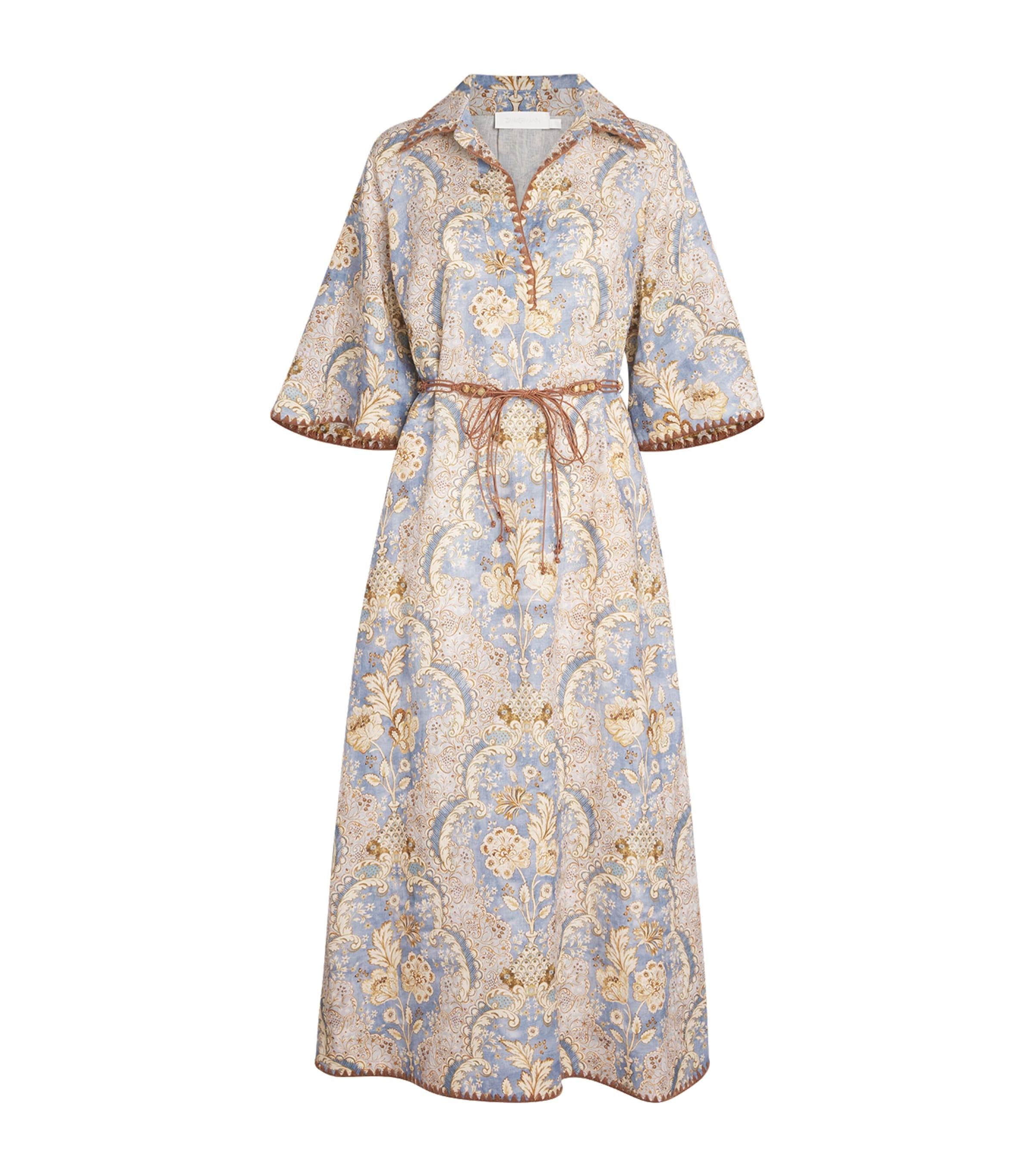 Zimmermann Linen Daylight Tunic Midi Dress in White | Lyst