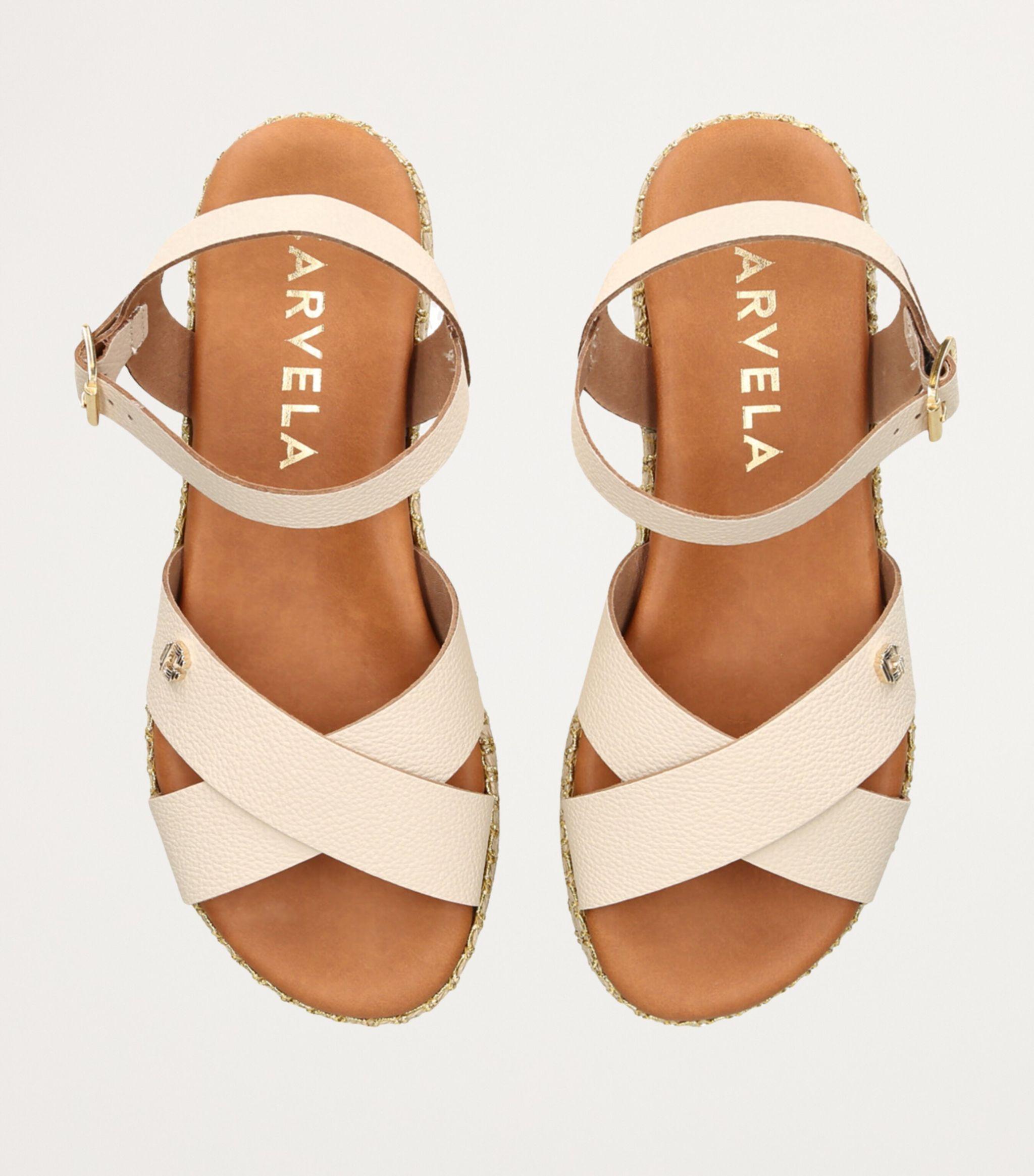 Carvela Kurt Geiger Leather Sicily Sandals in Brown Lyst