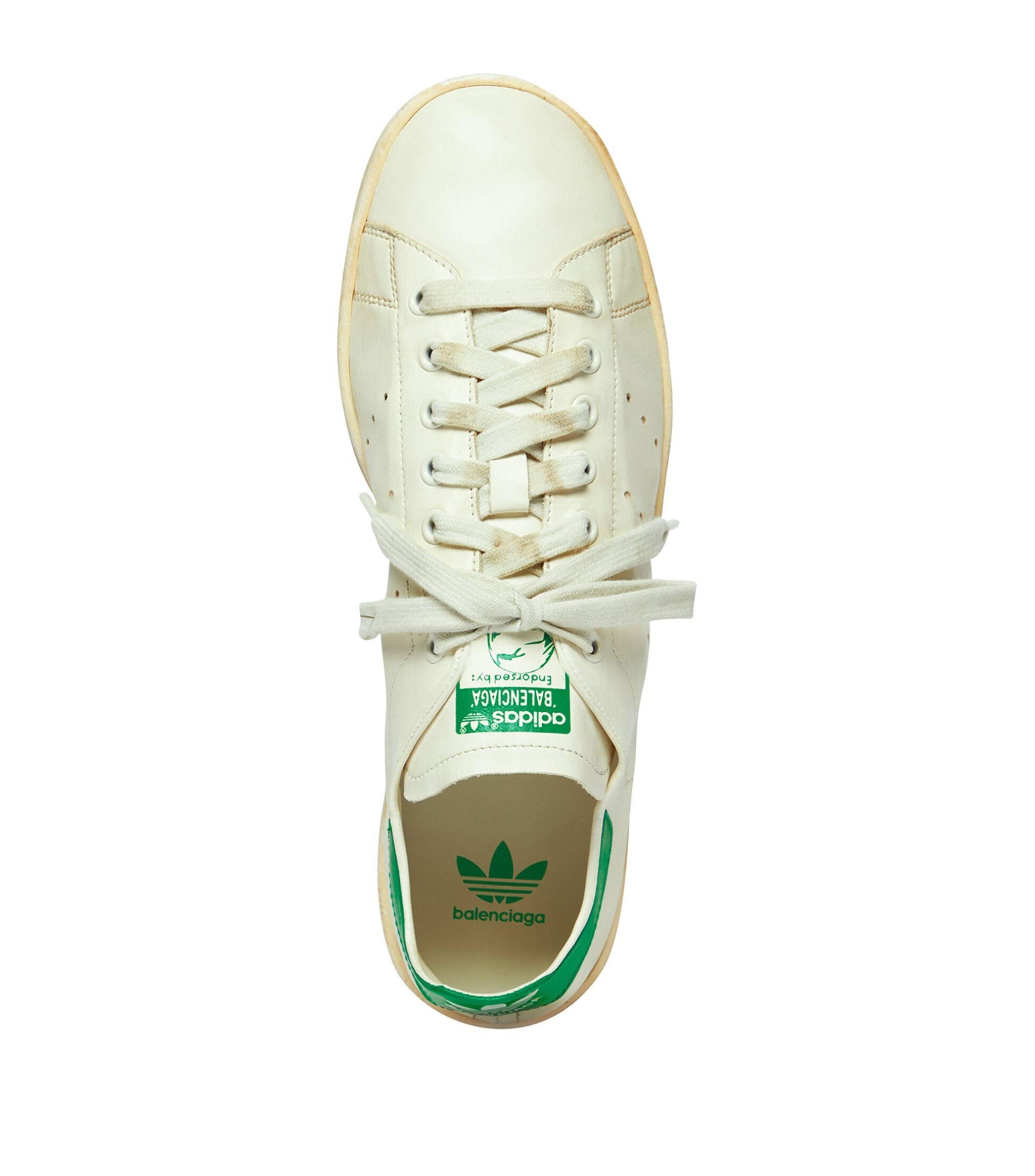 Balenciaga X Adidas Worn-out Stan Smith Sneakers in Green | Lyst