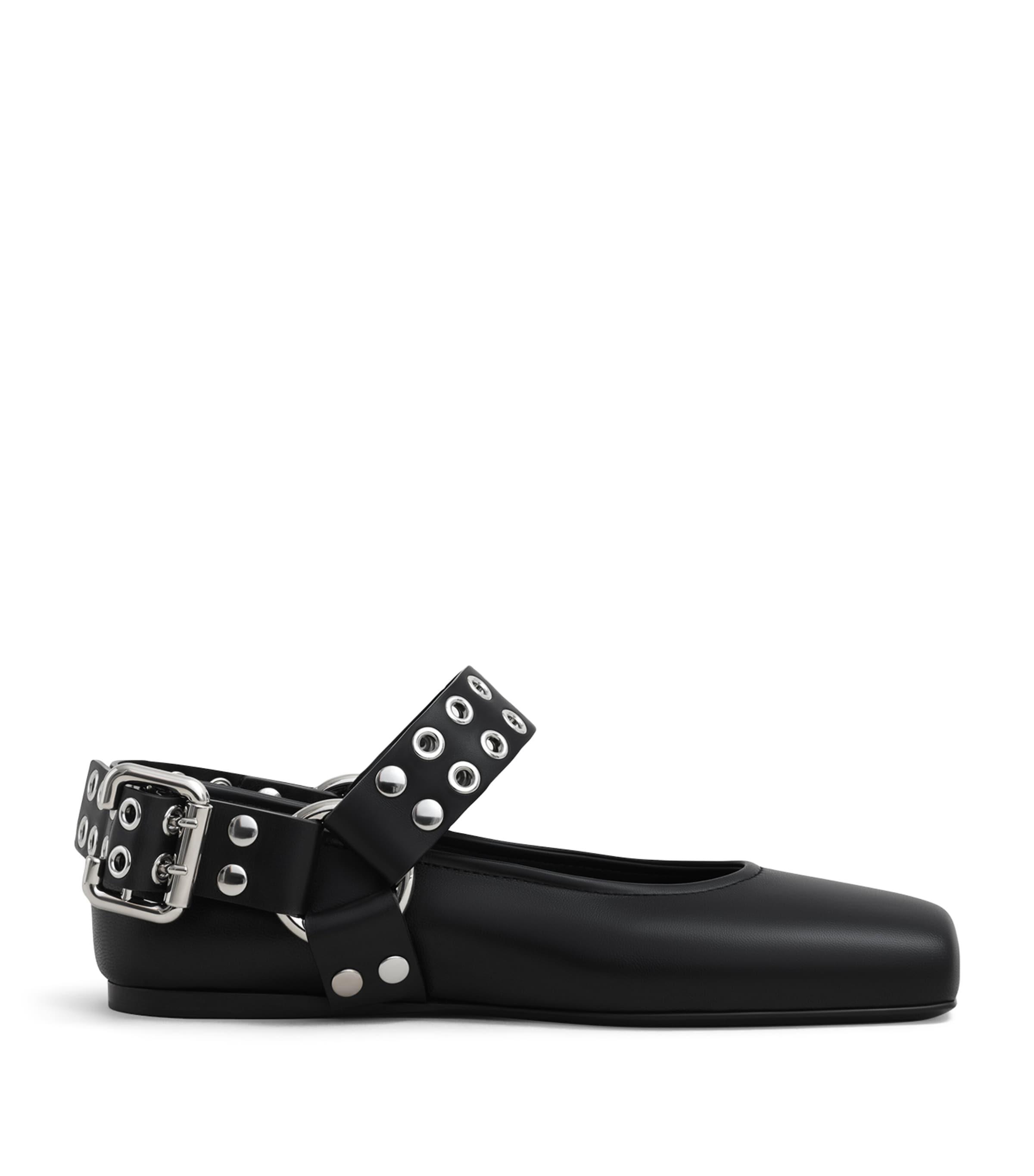 Alaia 25 Biker Ballet Flats Brown Chocolate  Suede 303730