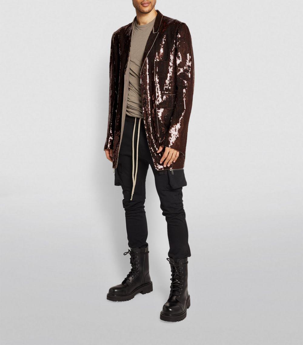 rick owens sequin blazer