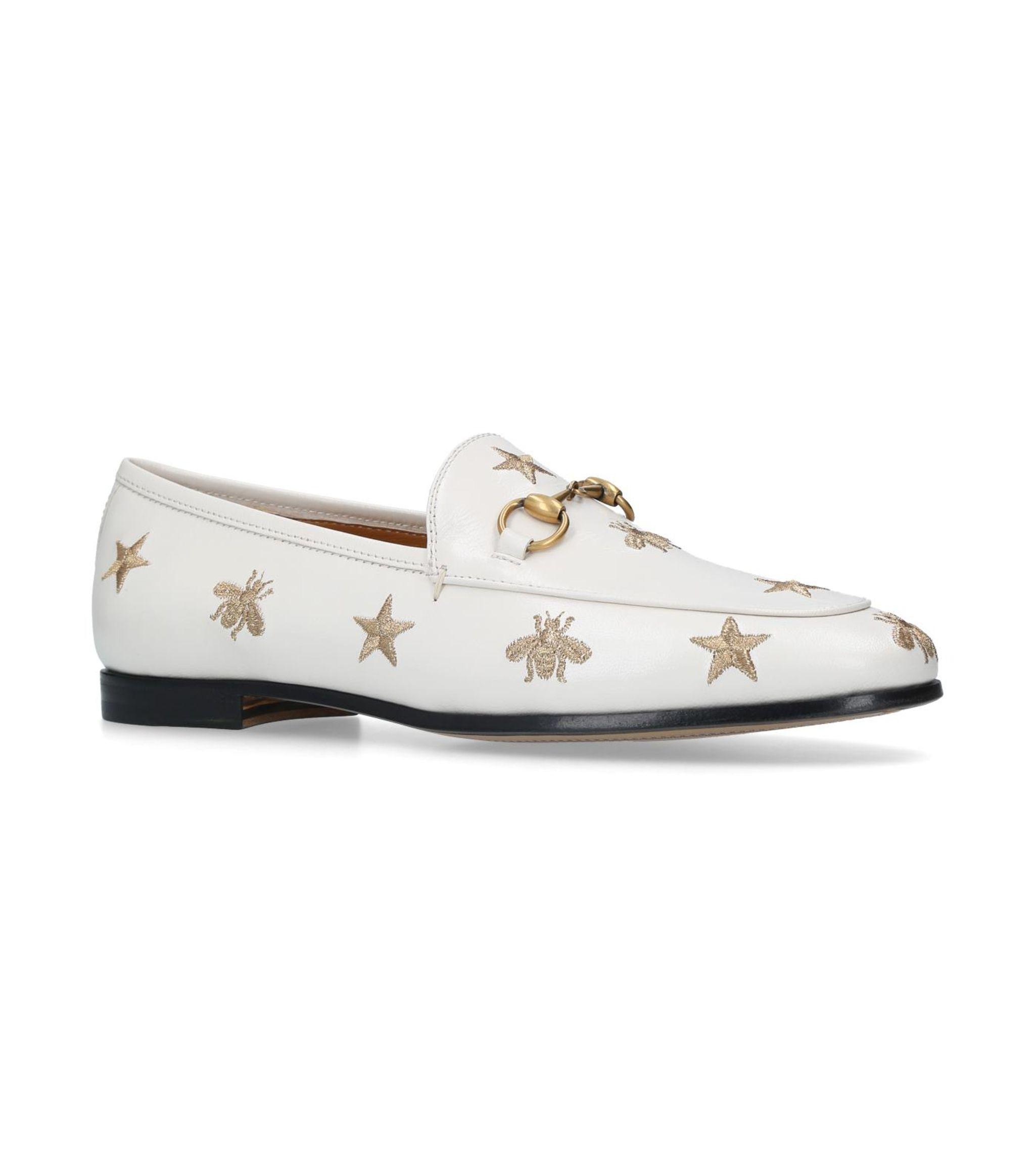gucci white flat shoes