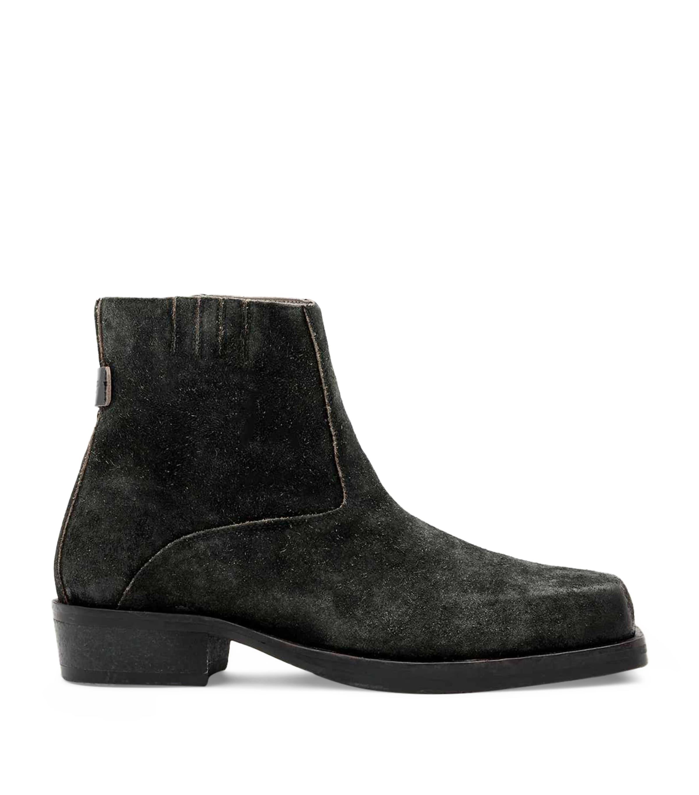 AllSaints Markus Dark Sand Suede Chelsea Ankle Boots Mens EU 42 US 9 Bloom Chelsea Boots Washed Black | ALLSAINTS US main image 4