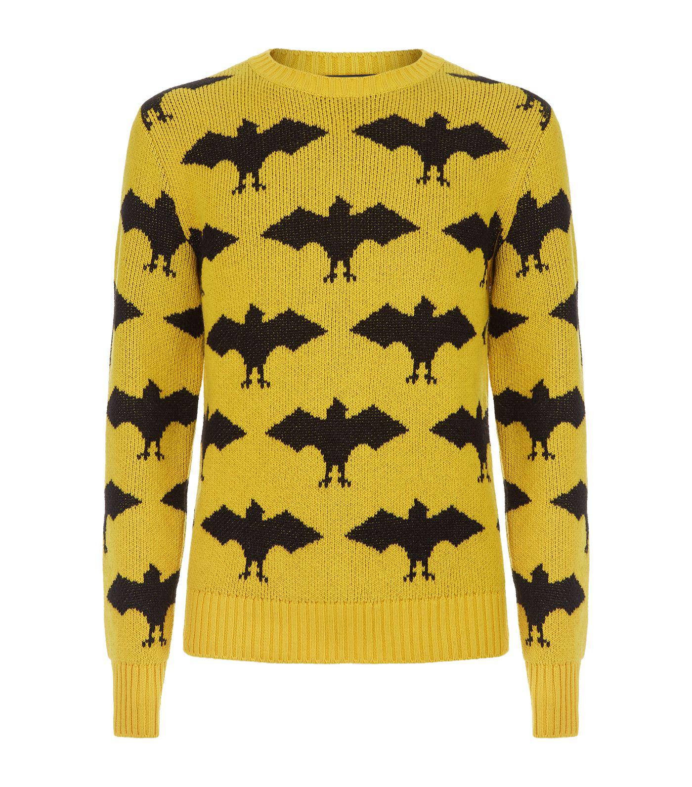 Gucci Bat Crewneck Sweater in Yellow for Men | Lyst