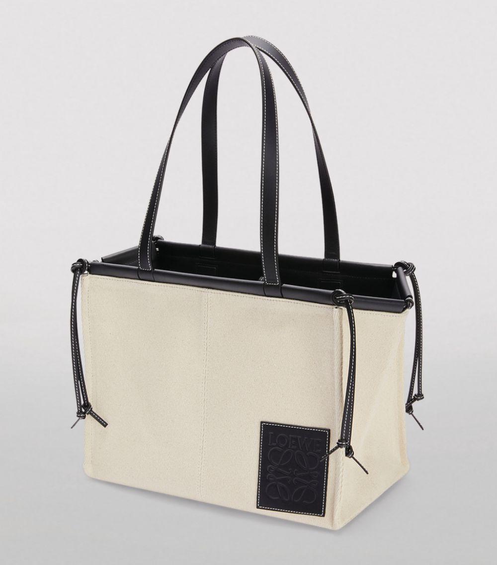 Loewe Leathertrim Canvas Cushion Tote Bag in Natural Lyst