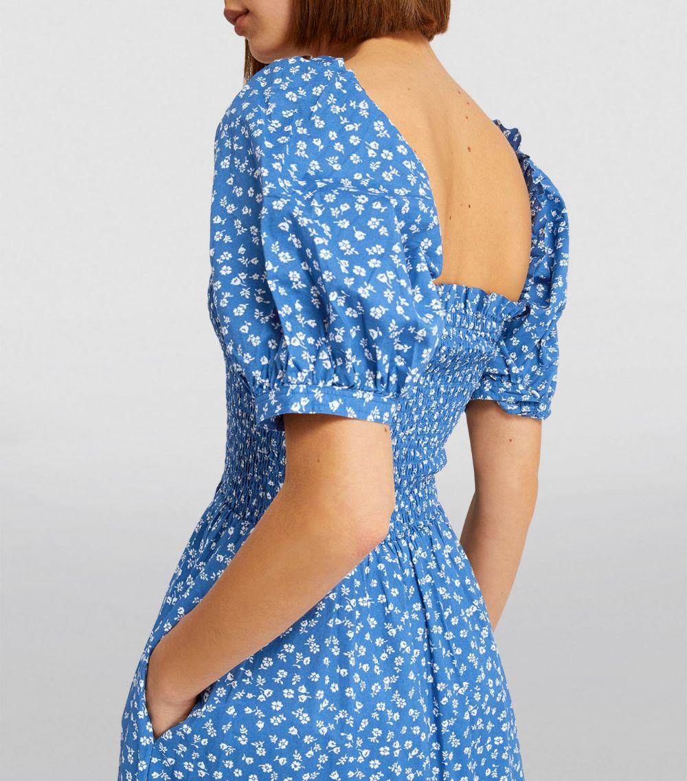 polo ralph lauren blue floral dress Lauren Ralph Lauren Women's Floral Ruffle-Trim Georgette Dress Blue/Cream