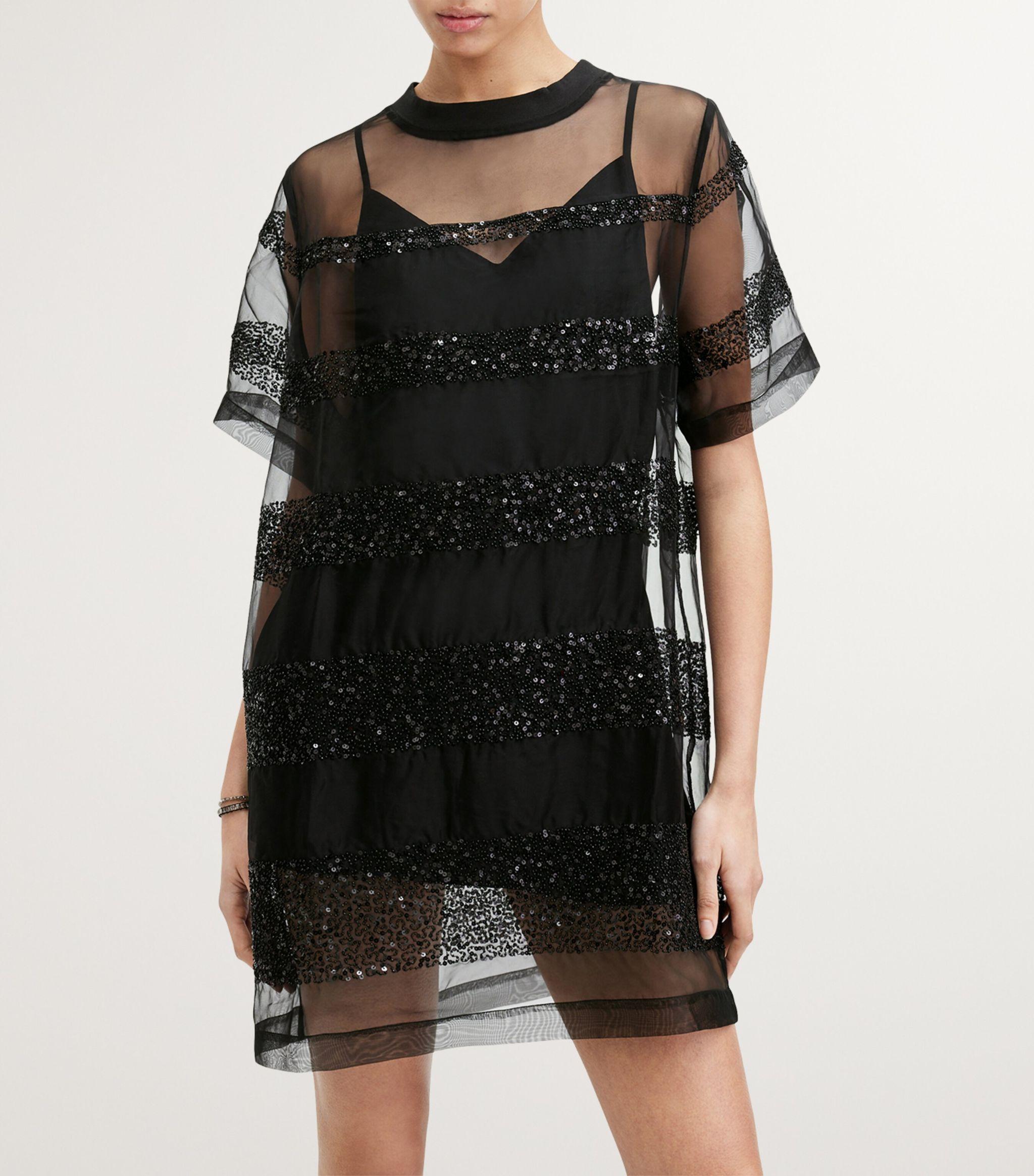 green emerald velvet dress Rachelle Black Embroidered Mesh Mini Shirt Dress (Archive Sale)