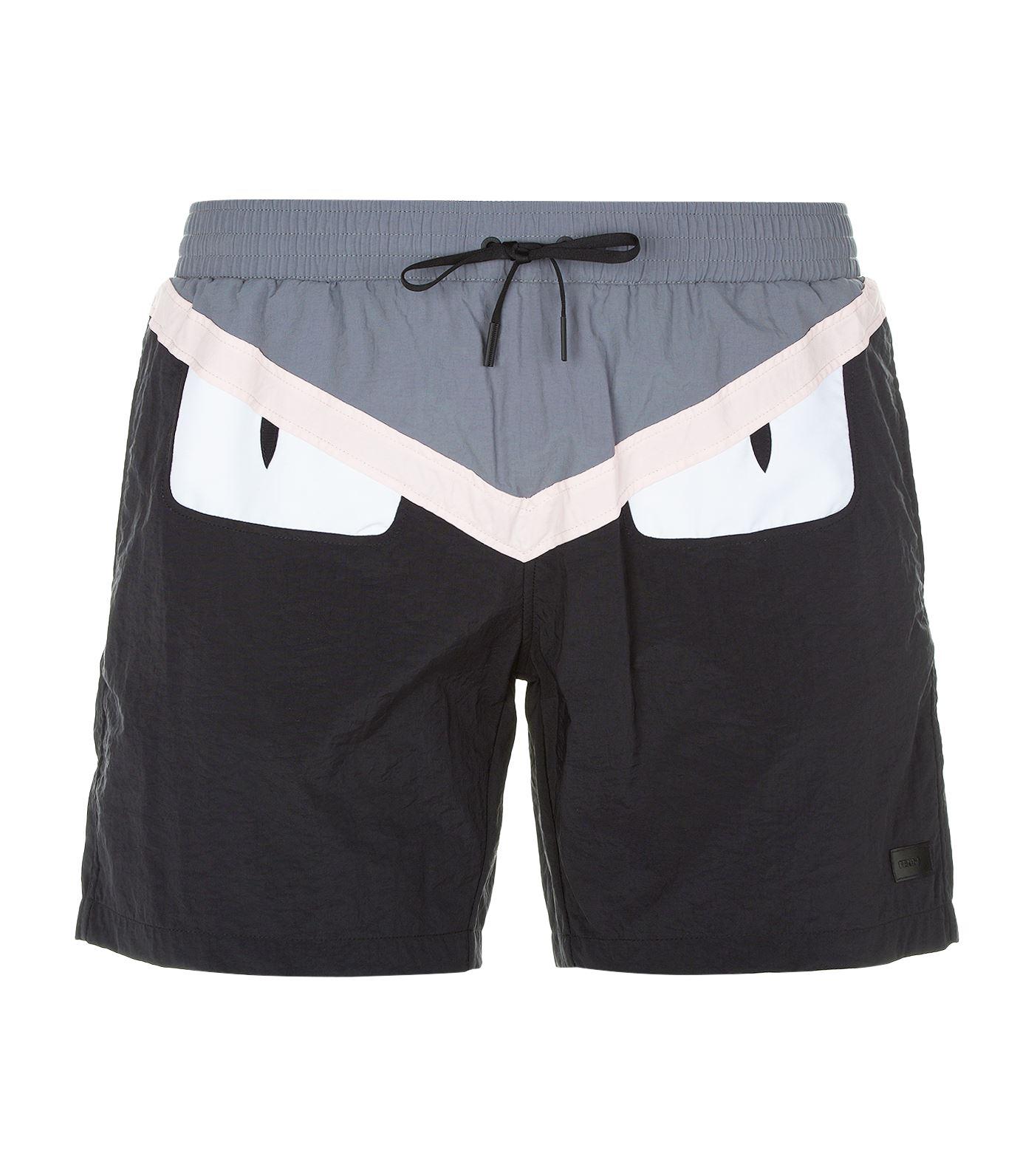 fendi bug eye swim shorts
