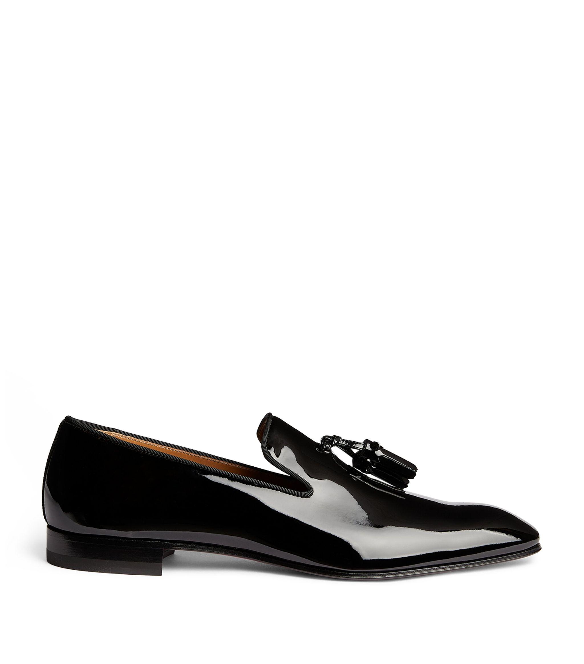 Christian Louboutin Dandelion Tassel Patent Loafers in Black for