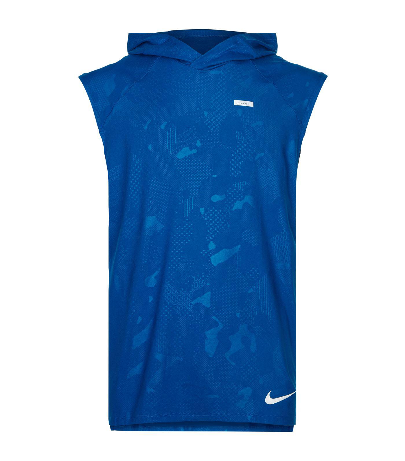 Nike Element Sleeveless Running Hoodie in Blue for Men | Lyst