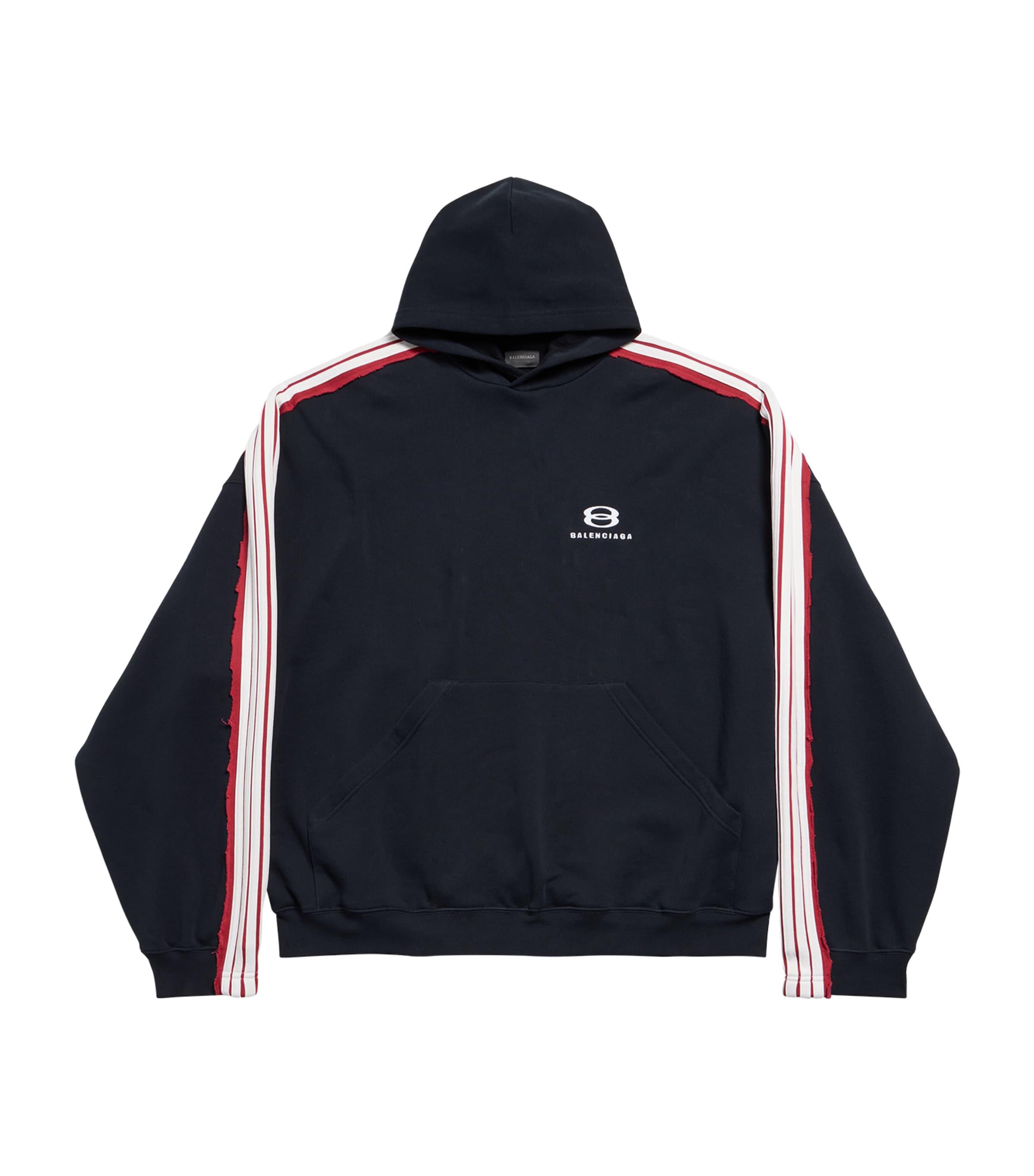 BALENCIAGA Unity Icon フットボール　Vネック　希少サイズ1 BALENCIAGA（バレンシアガ） UNITY SPORTS ICON BIKER ZIP-UP HOODIE