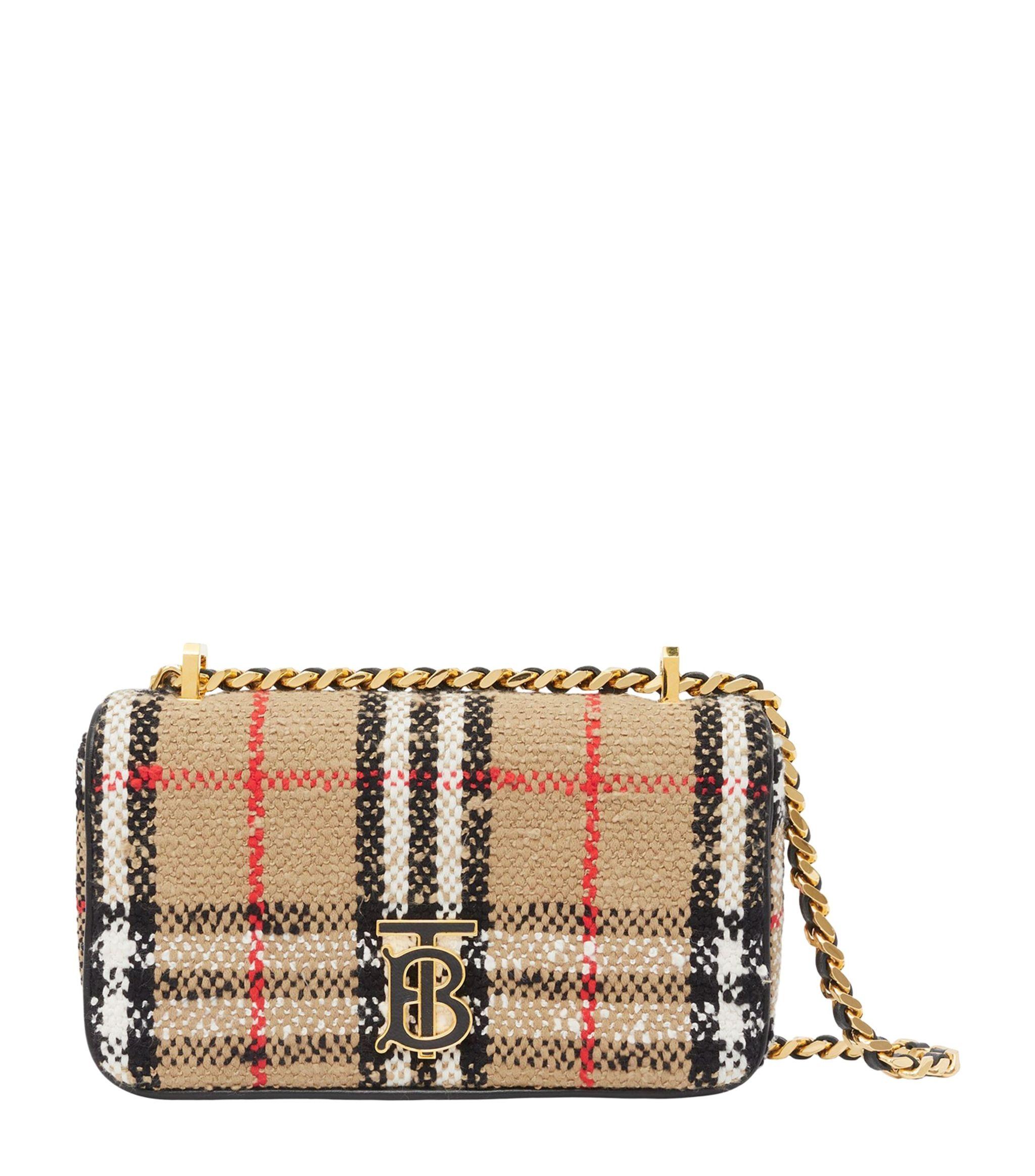 Burberry Mini Vintage Check Lola Cross-body Bag in Brown | Lyst Canada