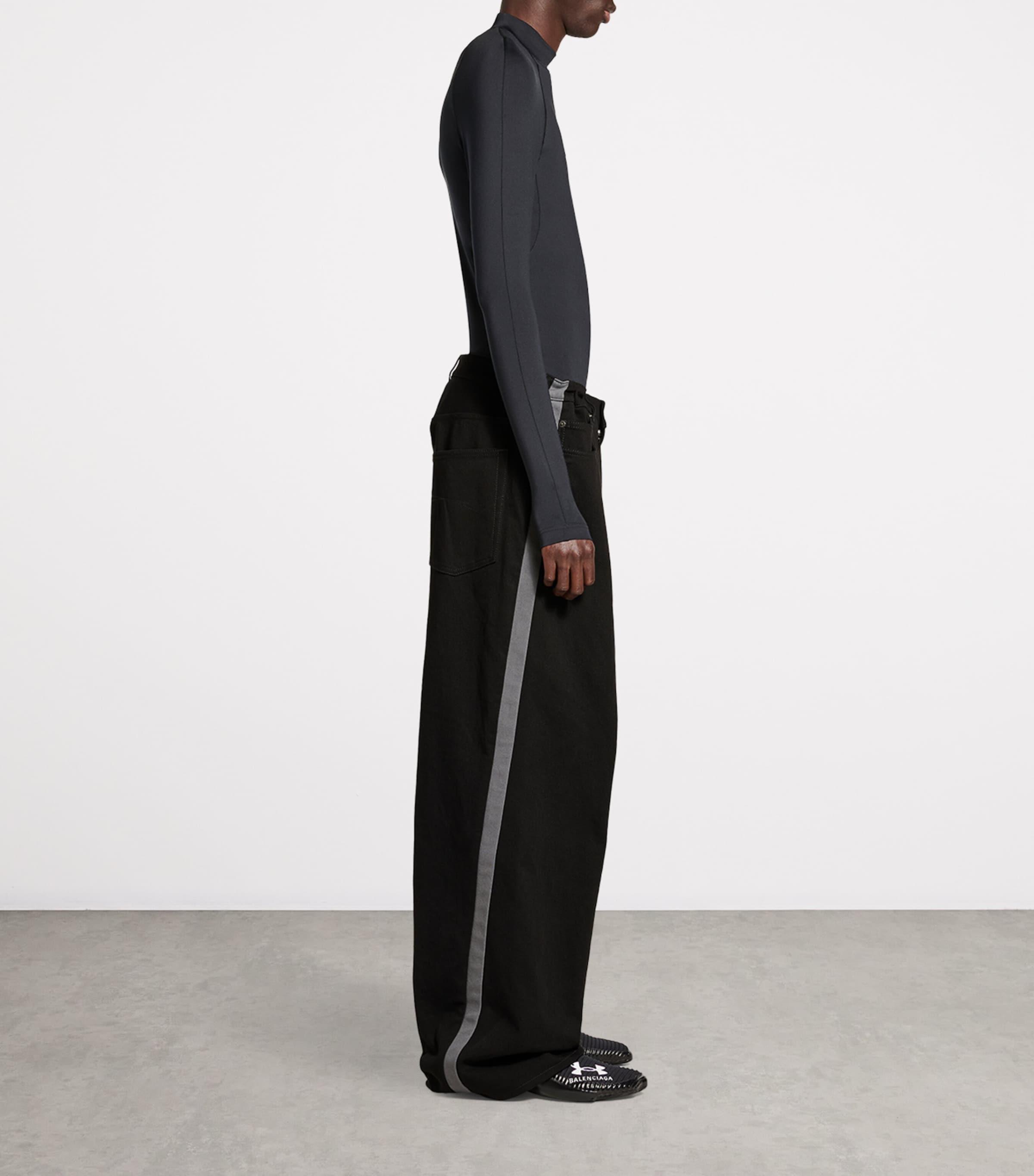 Balenciaga X Under Armour Oversized Track Jeans in Black for