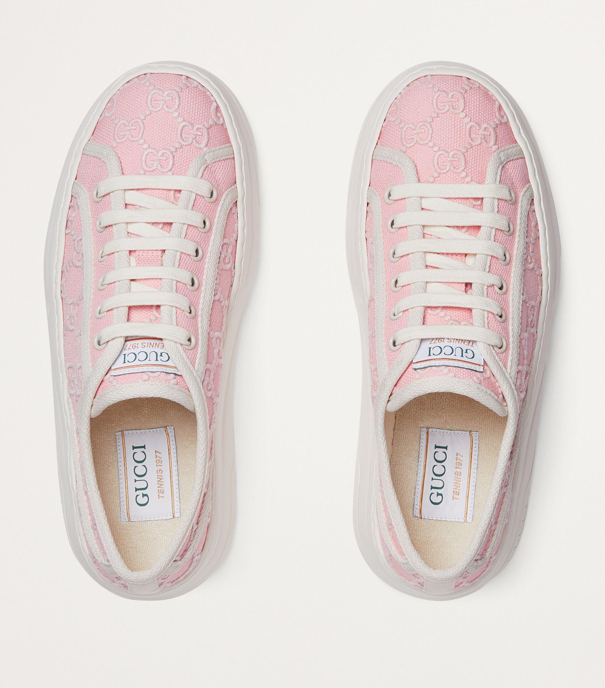 Gucci Gg Tennis 1977 Sneakers in Pink | Lyst