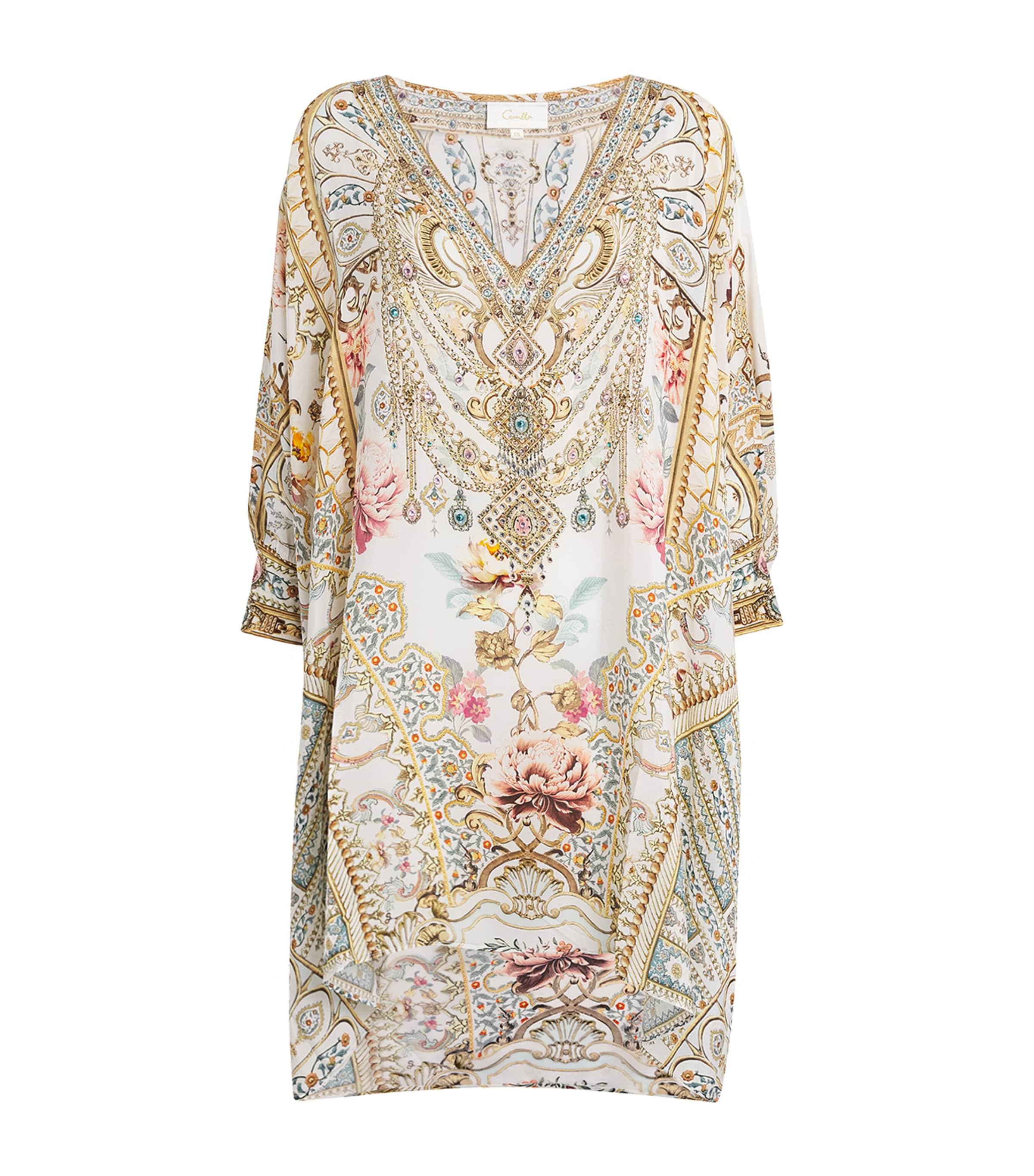 【CAMILLA】embellished プリント silk-organza kaftan CAMILLA Cover-ups and kaftans for Women | Online Sale up to