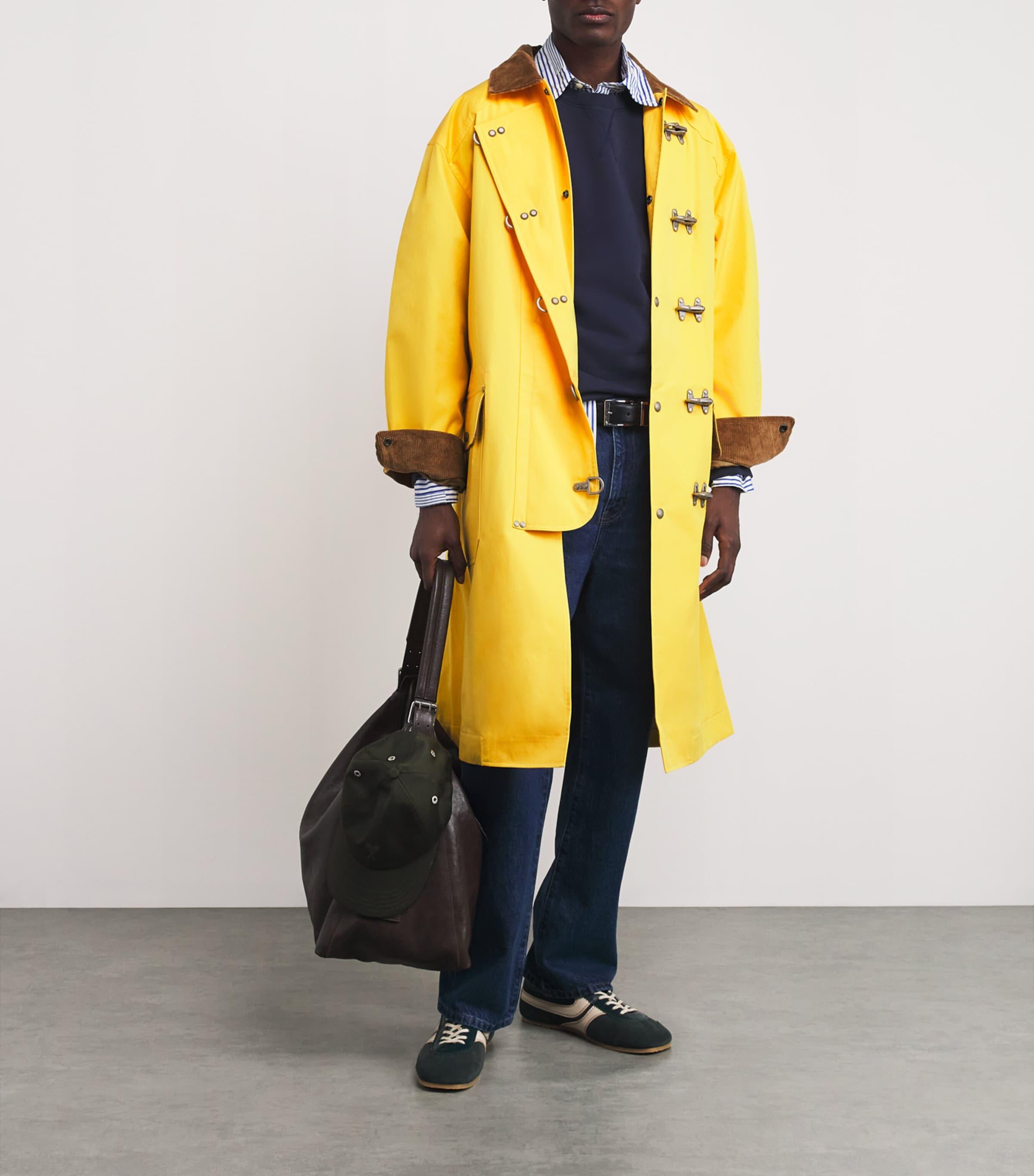 Polo Ralph Lauren Corduroy-Collar Duffle Coat in Yellow for Men
