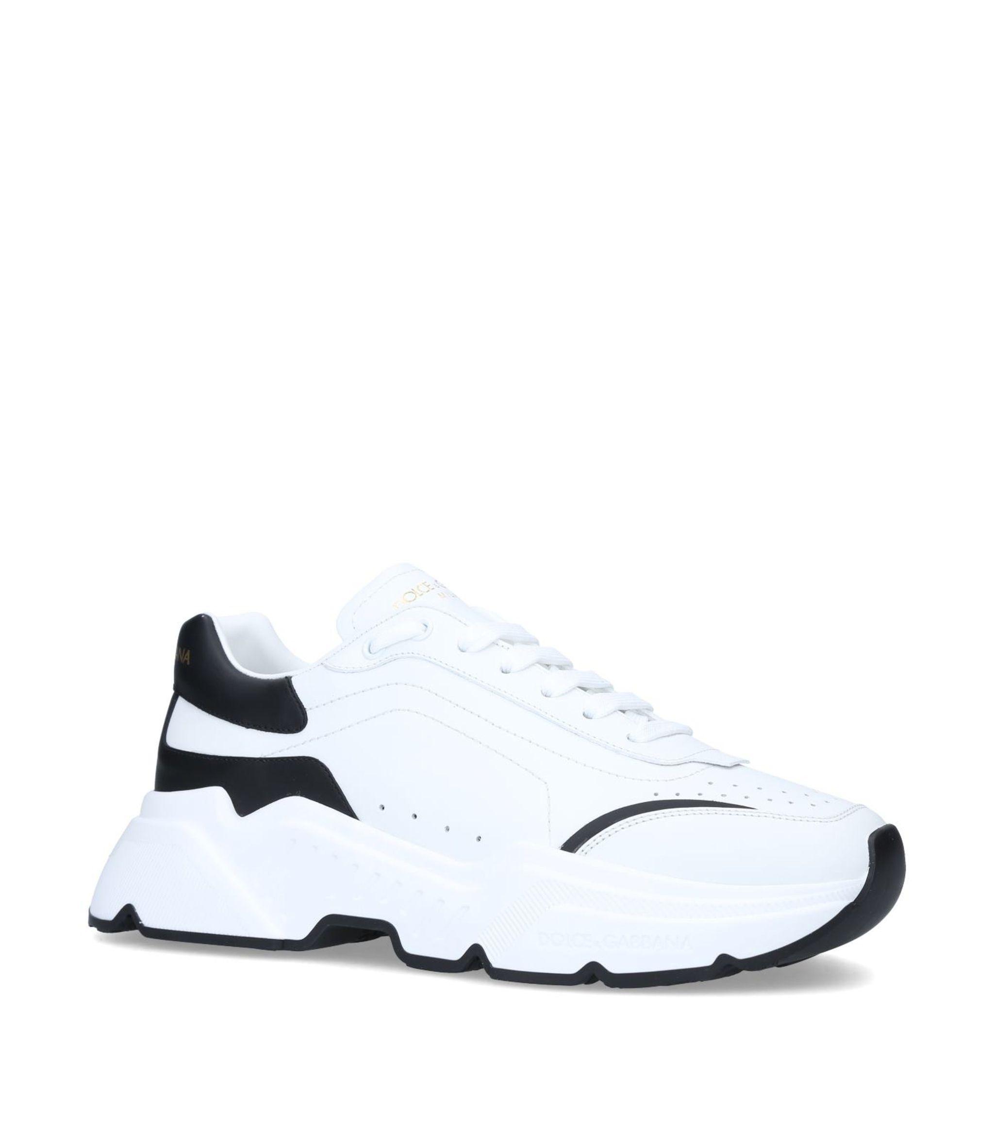 Dolce \u0026 Gabbana Leather Daymaster Sneakers In Nappa Calfskin in White for  Men - Save 52% - Lyst
