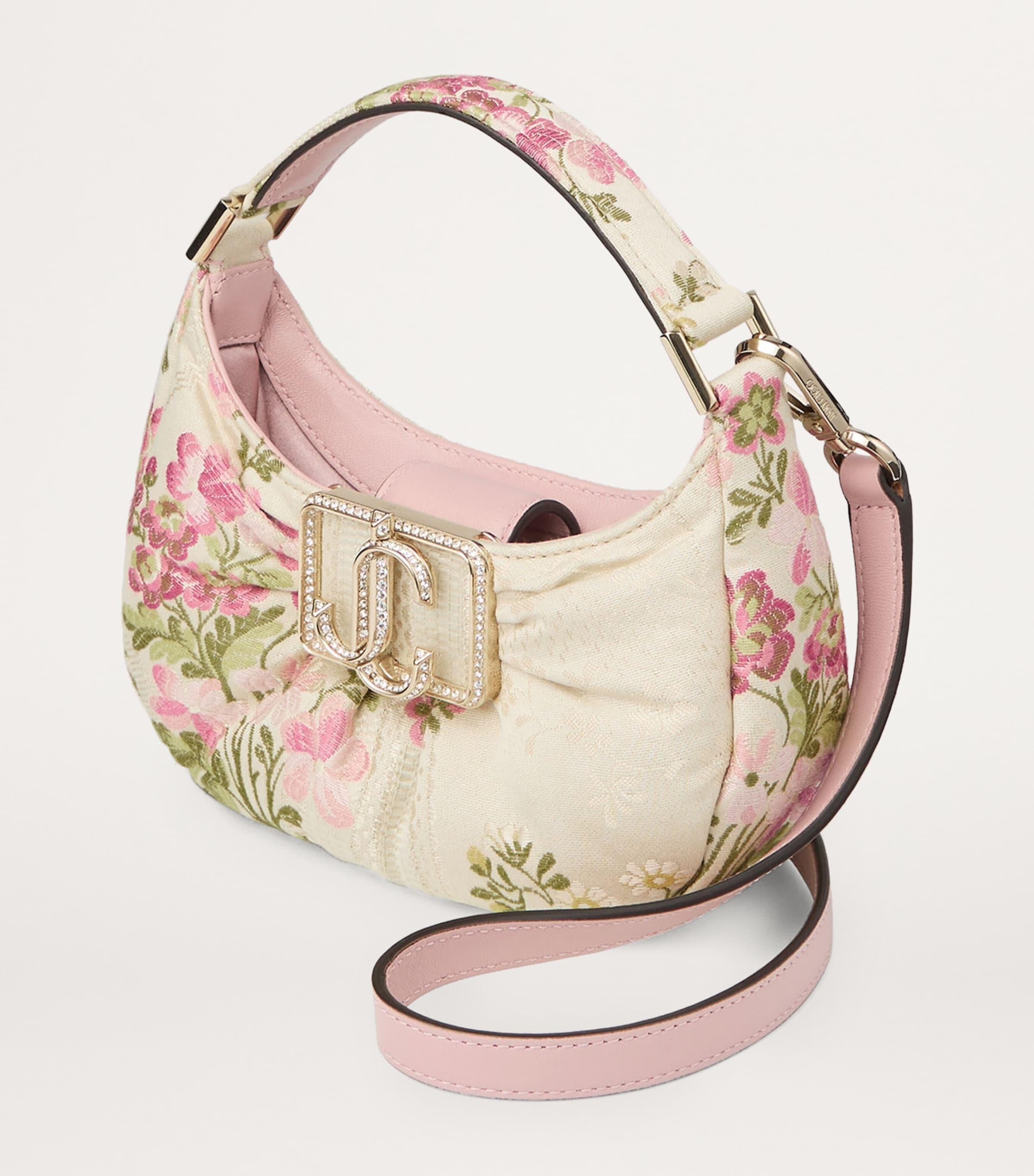 Jimmy Choo Mini Floral Edie Hobo Shoulder Bag in Metallic | Lyst