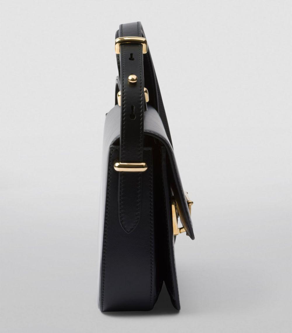 Prada Leather Embleme Shoulder Bag in Black Lyst UK