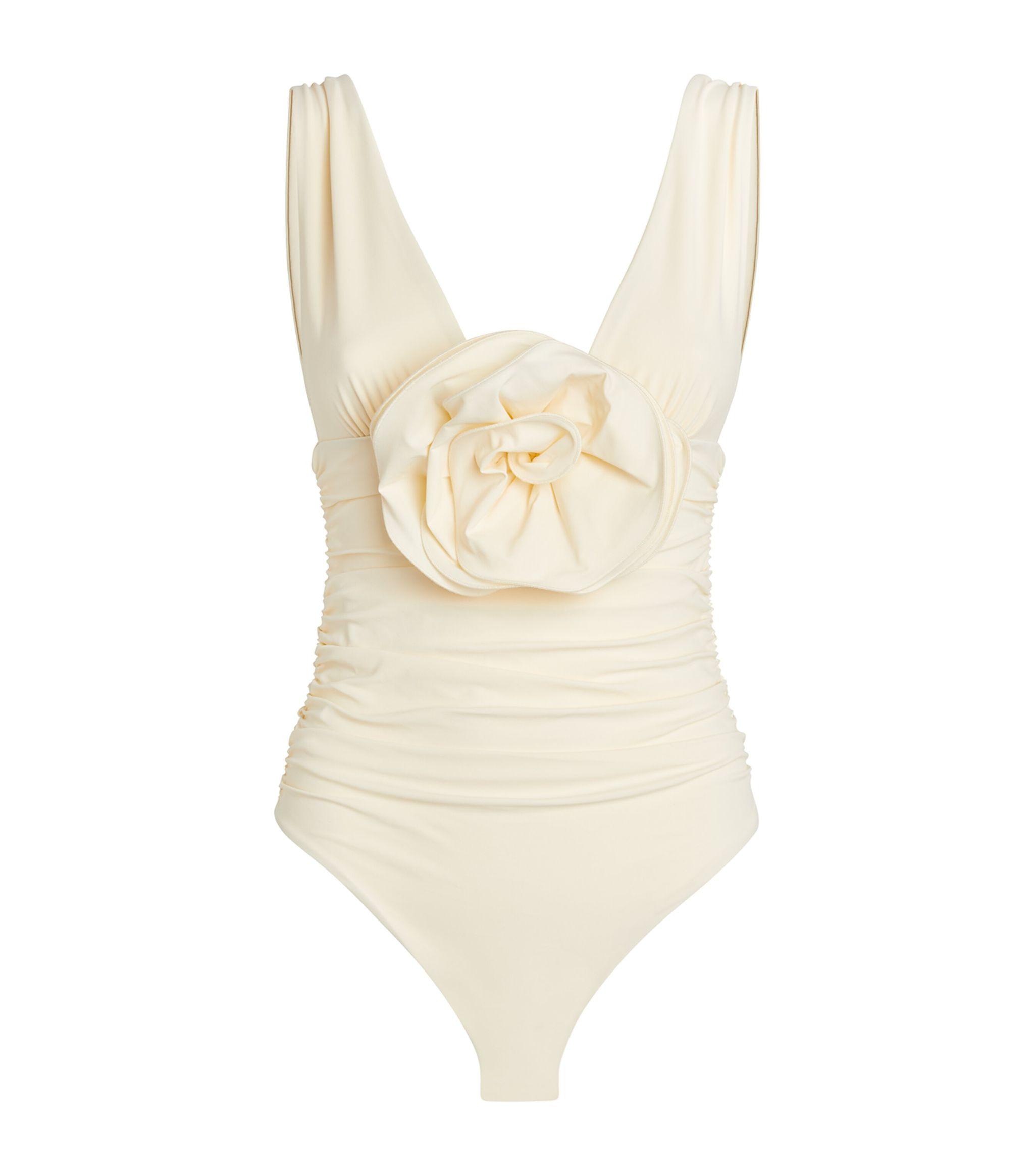Floral applique sale swimsuit