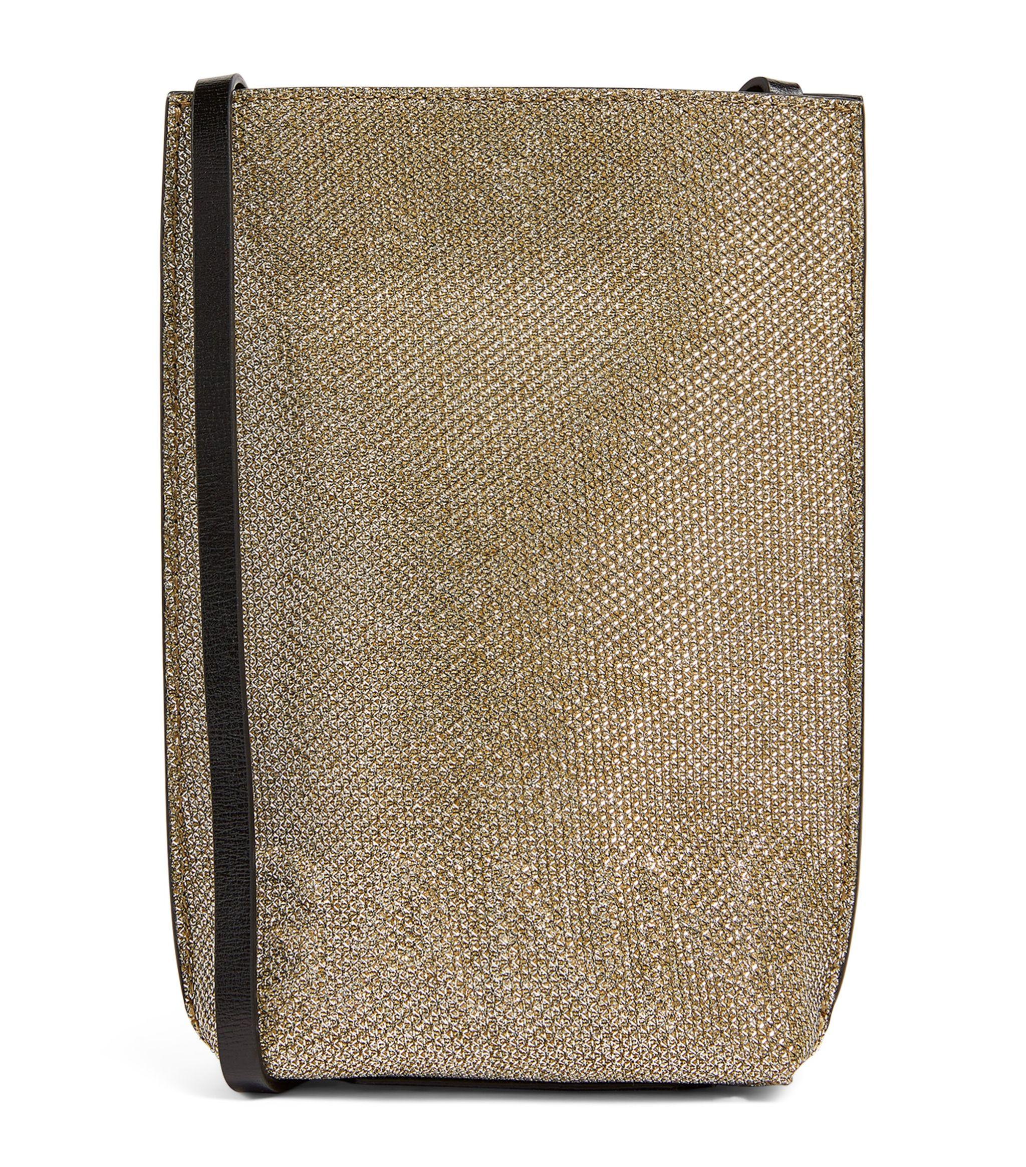 Ganni Glitter Banner Crossbody Bag in Brown Lyst