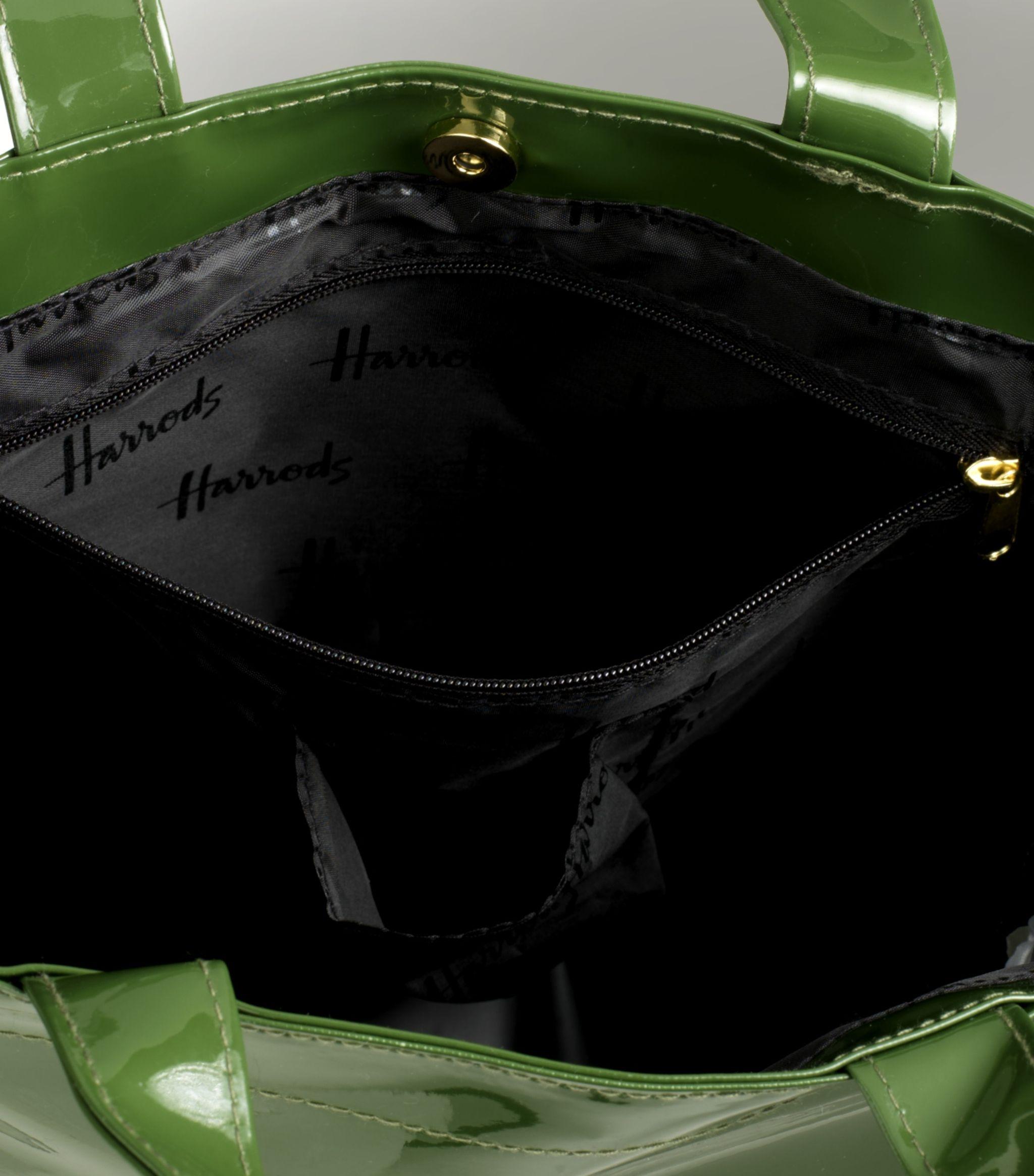Harrods Medium Logo Shopper Bag in Green