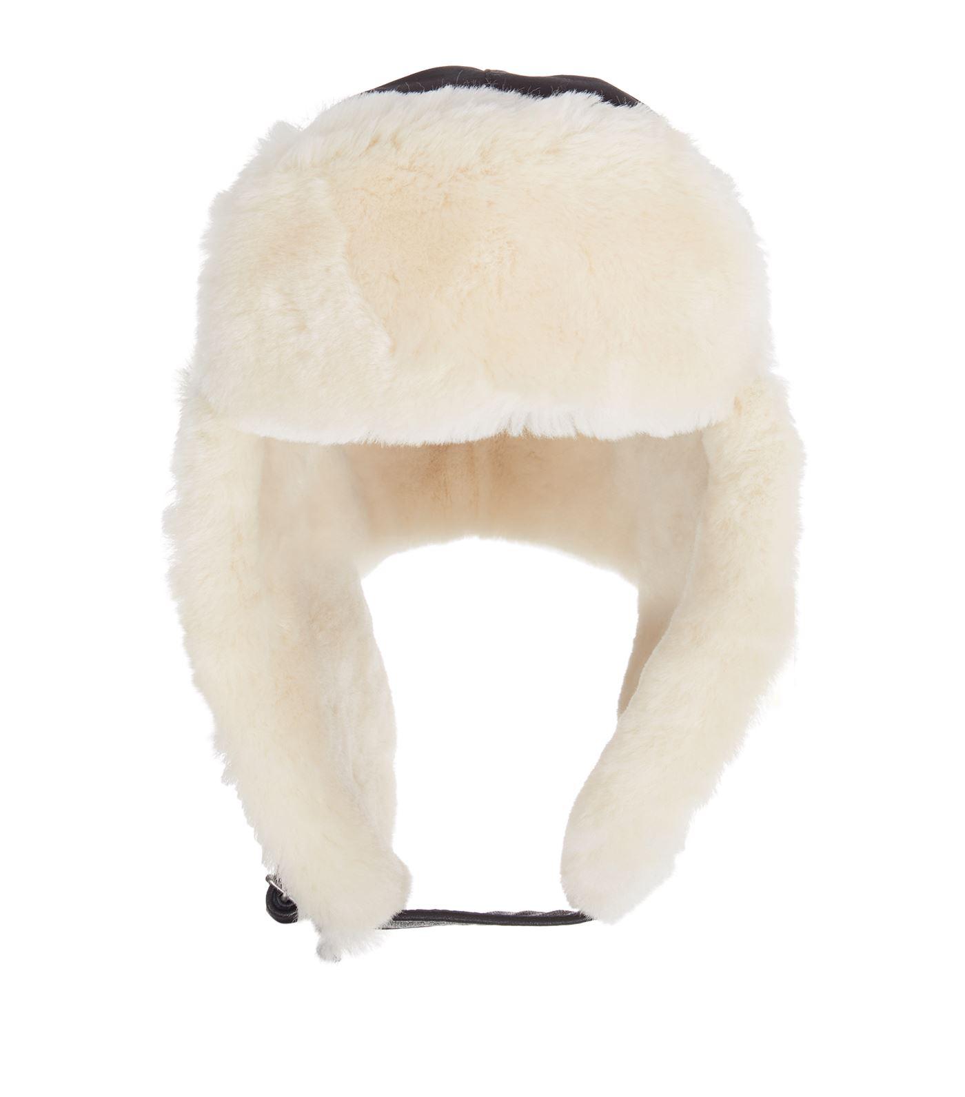 Canada Goose Goose Arctic Tech Shearling Pilot Hat in Black Lyst