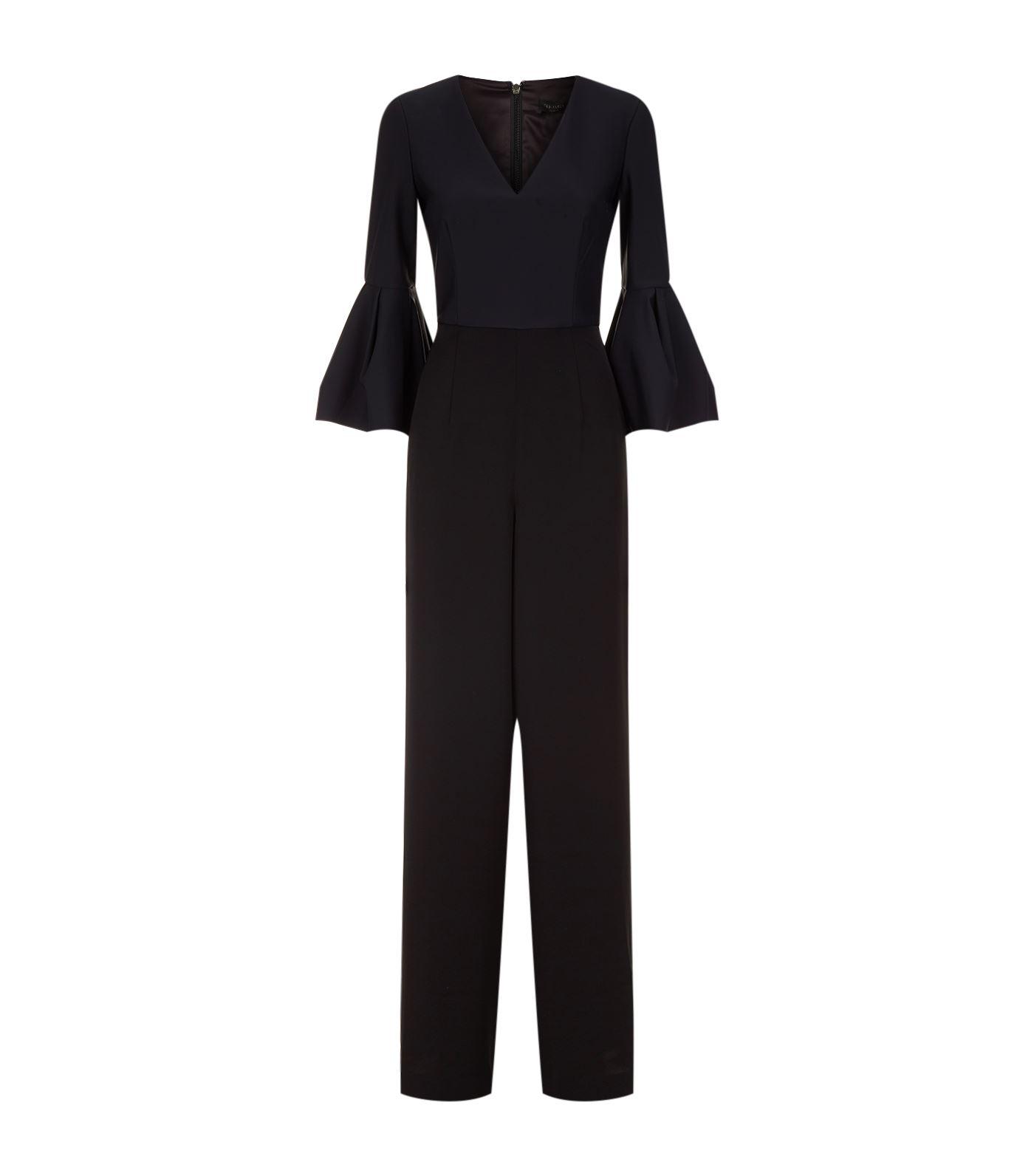 ted baker jumpsuit black and white