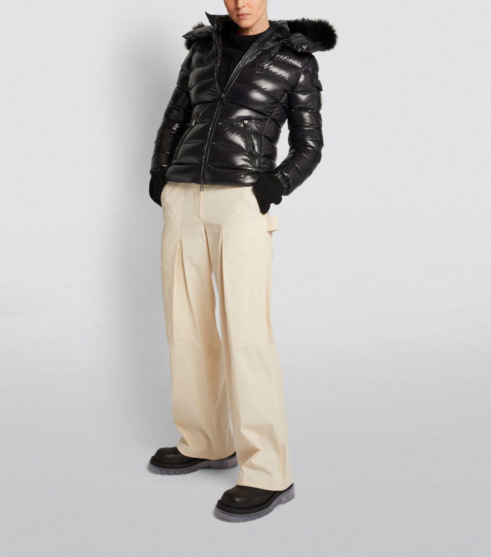 Moncler Badyfur Fur Trim Puffer Jacket In Black Save 31 Lyst