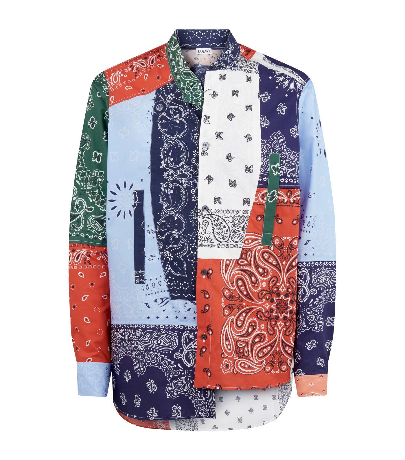 Loewe Patterned Shirt in Blue for Men 