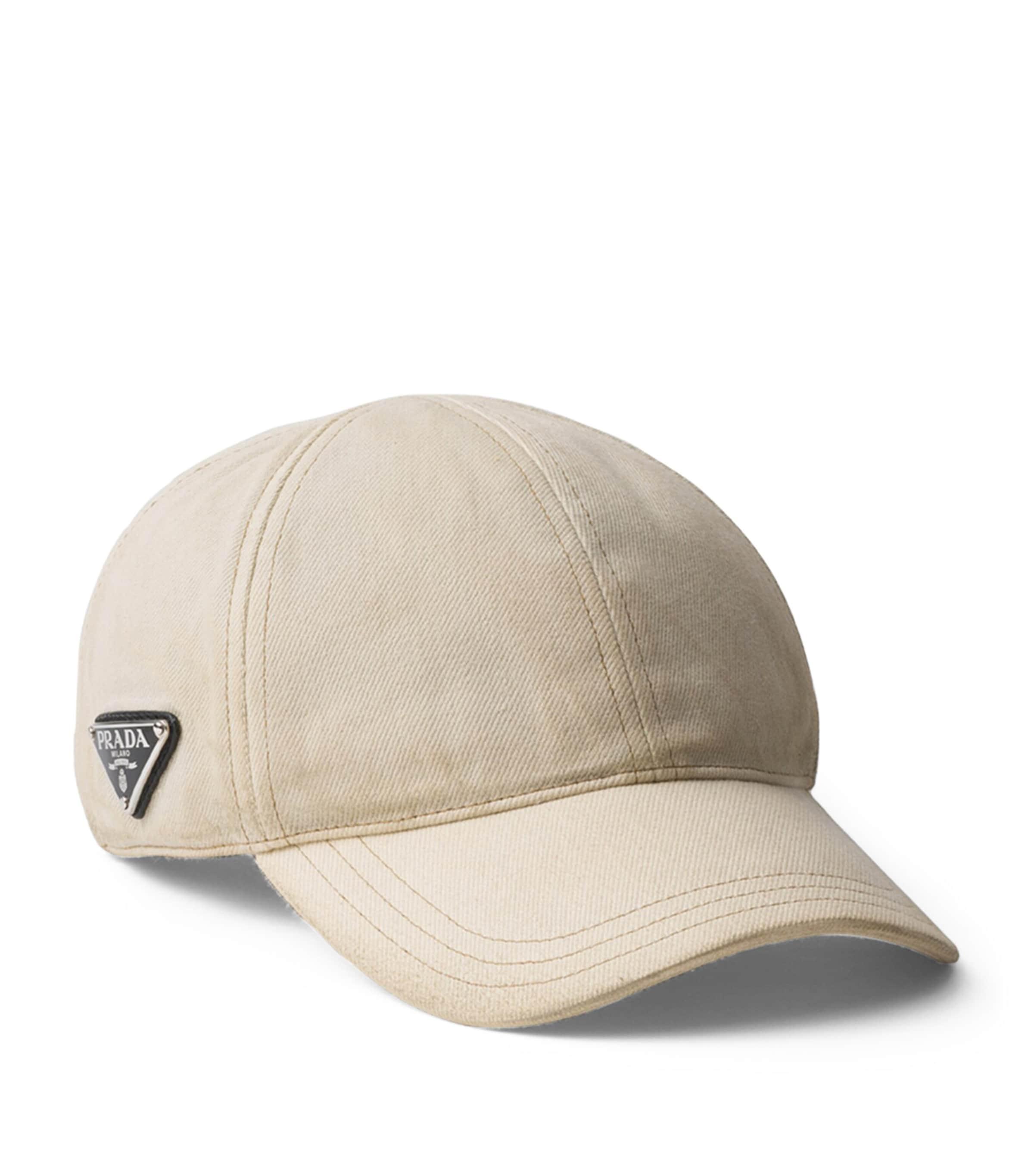 Prada Denim Baseball Cap in Natural for Men | Lyst UK