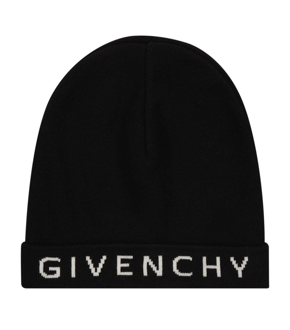Givenchy Wool Logo Reversible Beanie Hat in Blue for Men Lyst