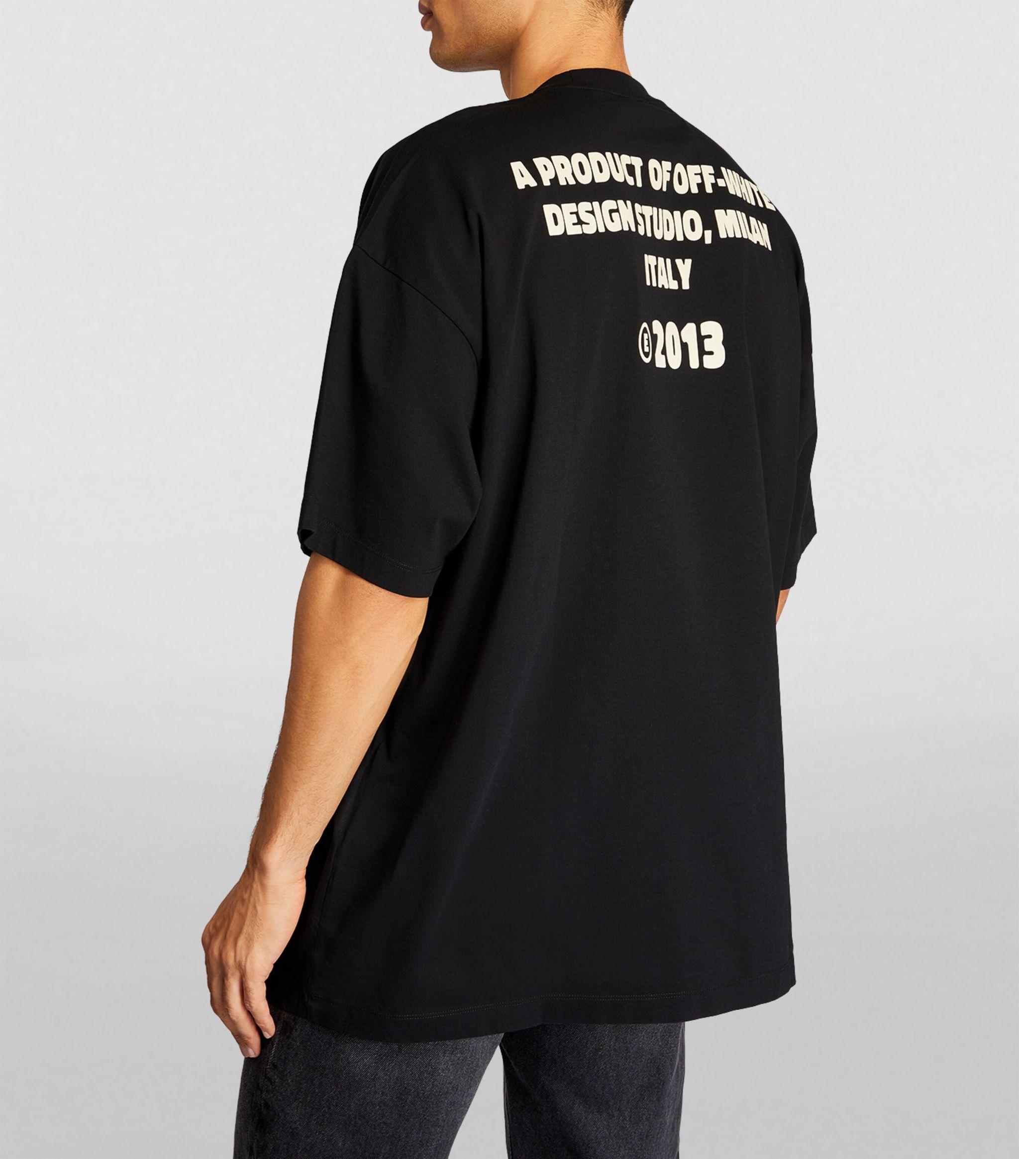 Off-White c/o Virgil Abloh Oversized Crystal Logo T-shirrt in