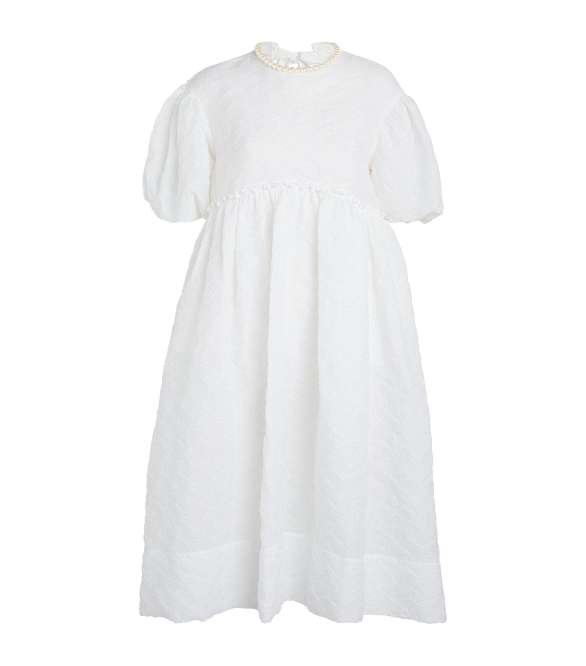 Simone Rocha Embellished Midi Dress in White | Lyst