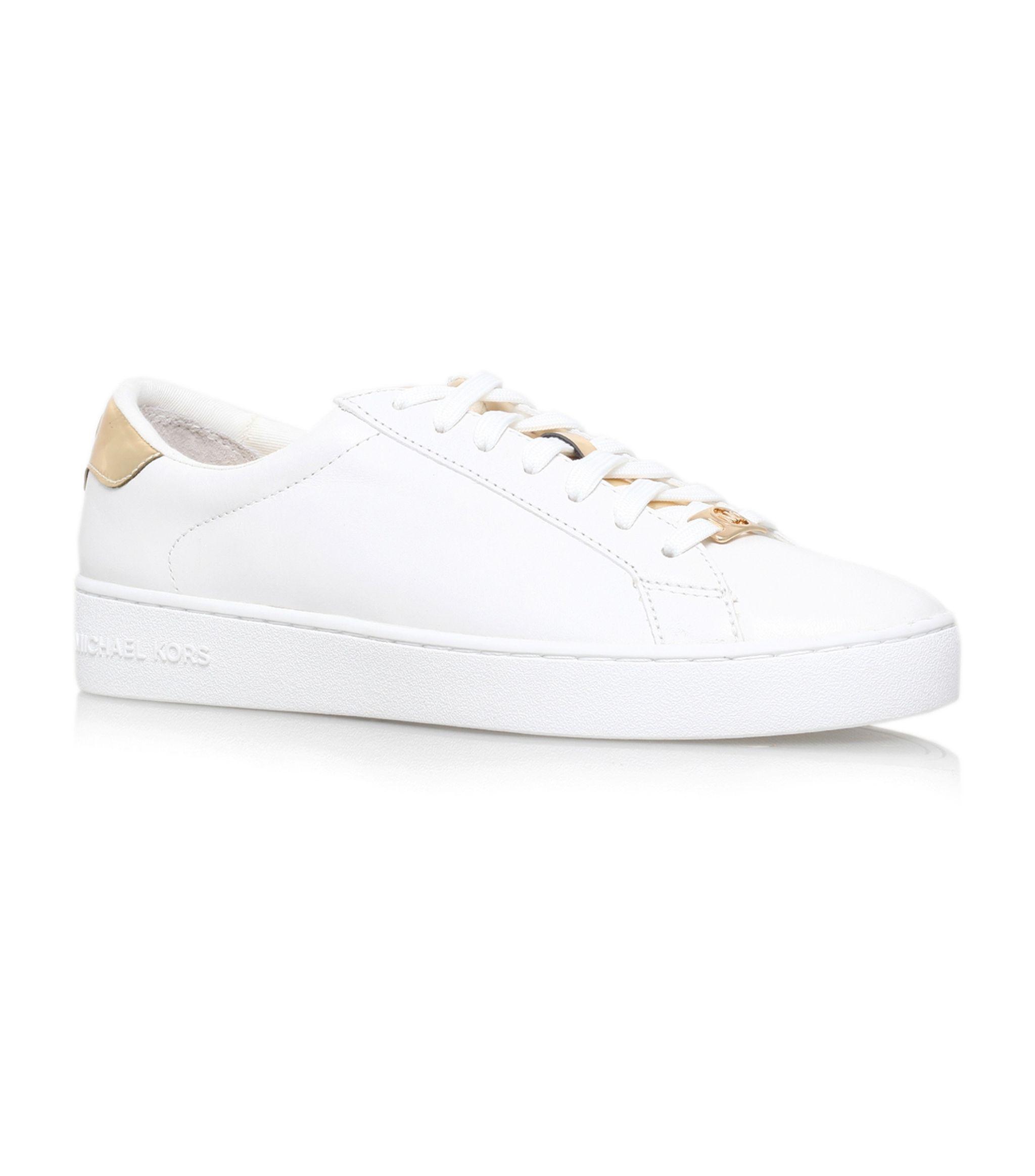 MICHAEL Michael Kors Leather Irving Lace-up Sneakers in White - Lyst