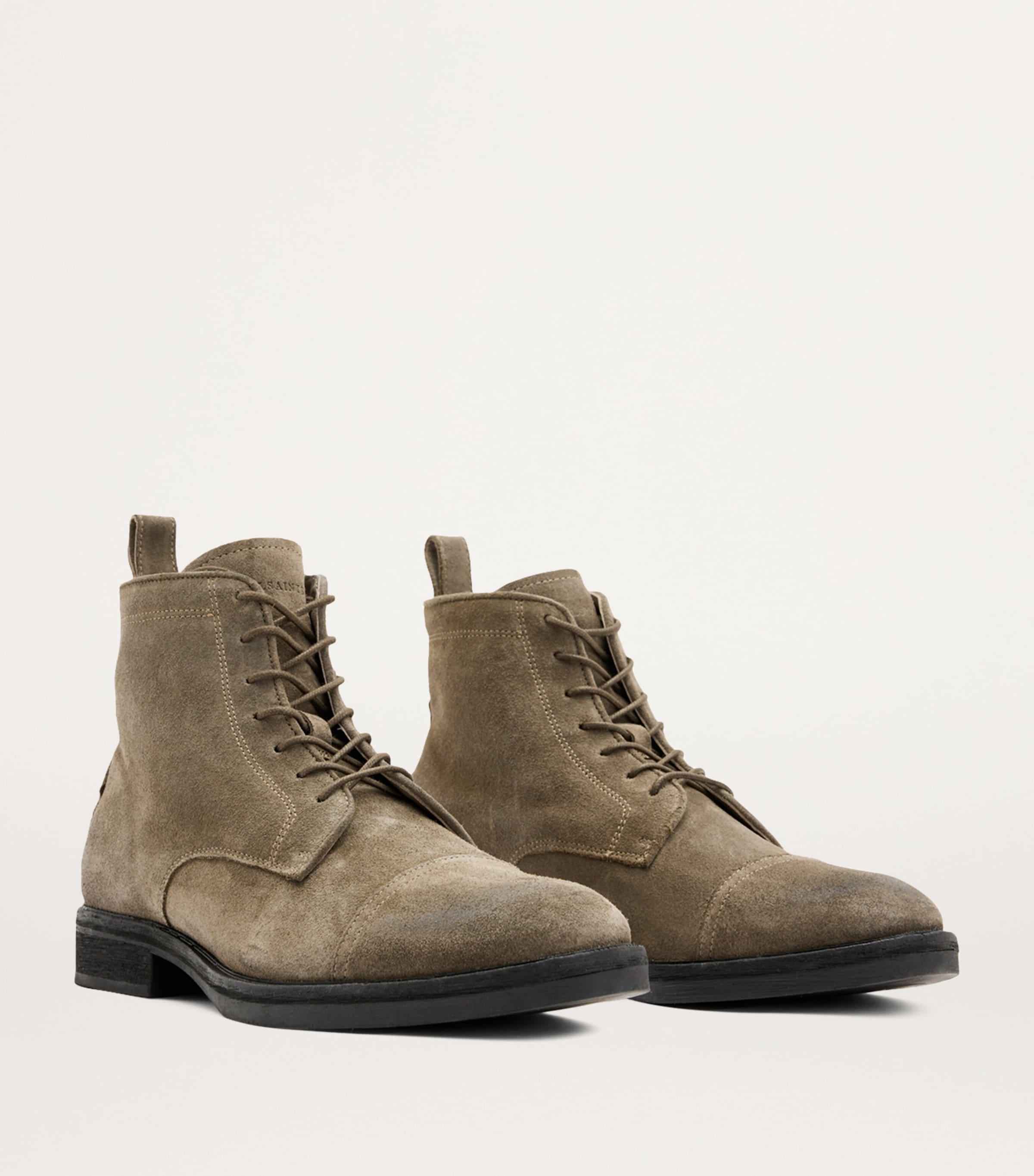 AllSaints Suede Drago Boots in Brown for Men | Lyst UK