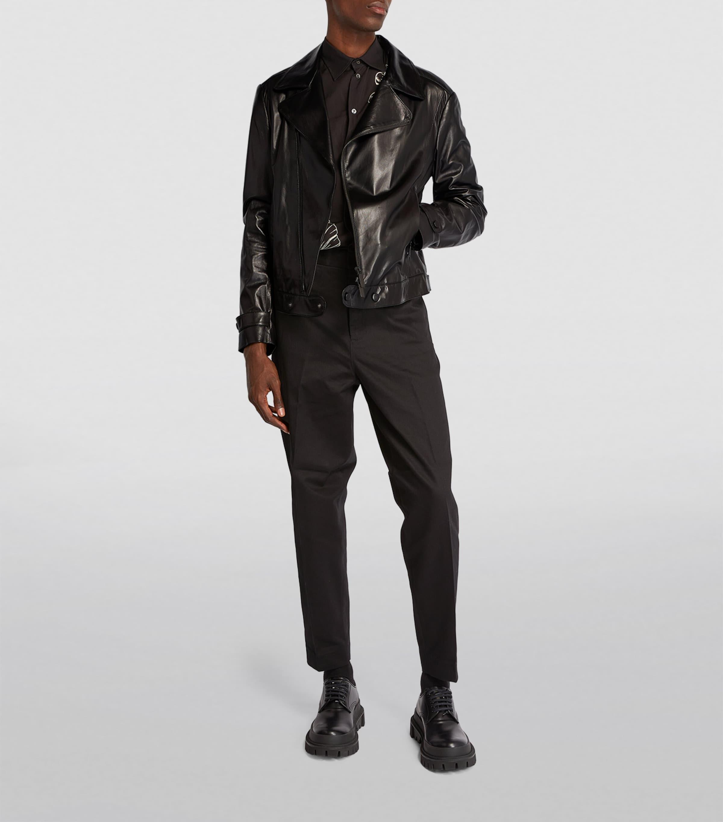 Emporio Armani Leather jacket レザー　ジャケット NEW $1995 Giorgio Armani Collezioni Reversible Leather