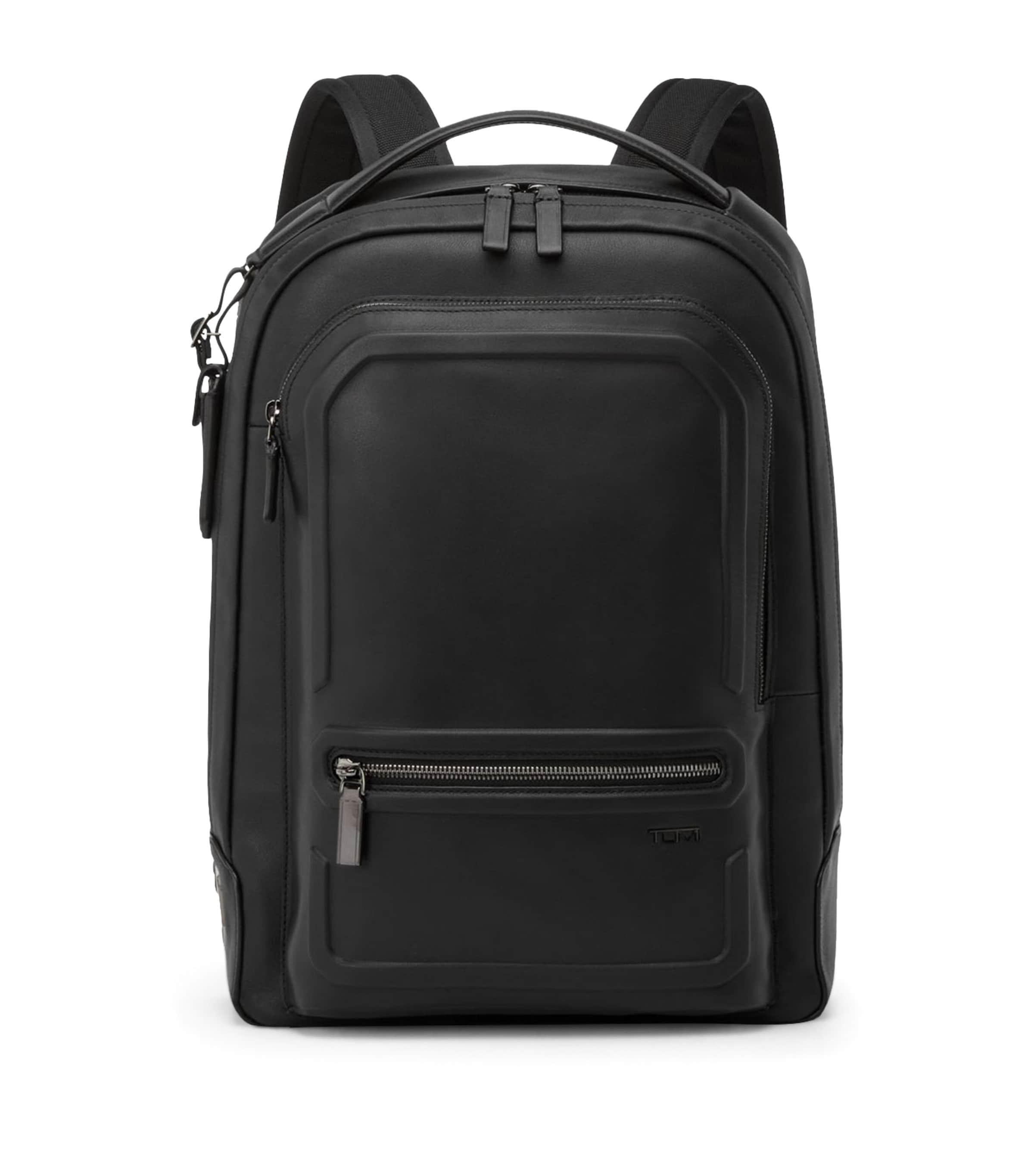 Tumi Leather Harrison Backpack in Black for Men | Lyst